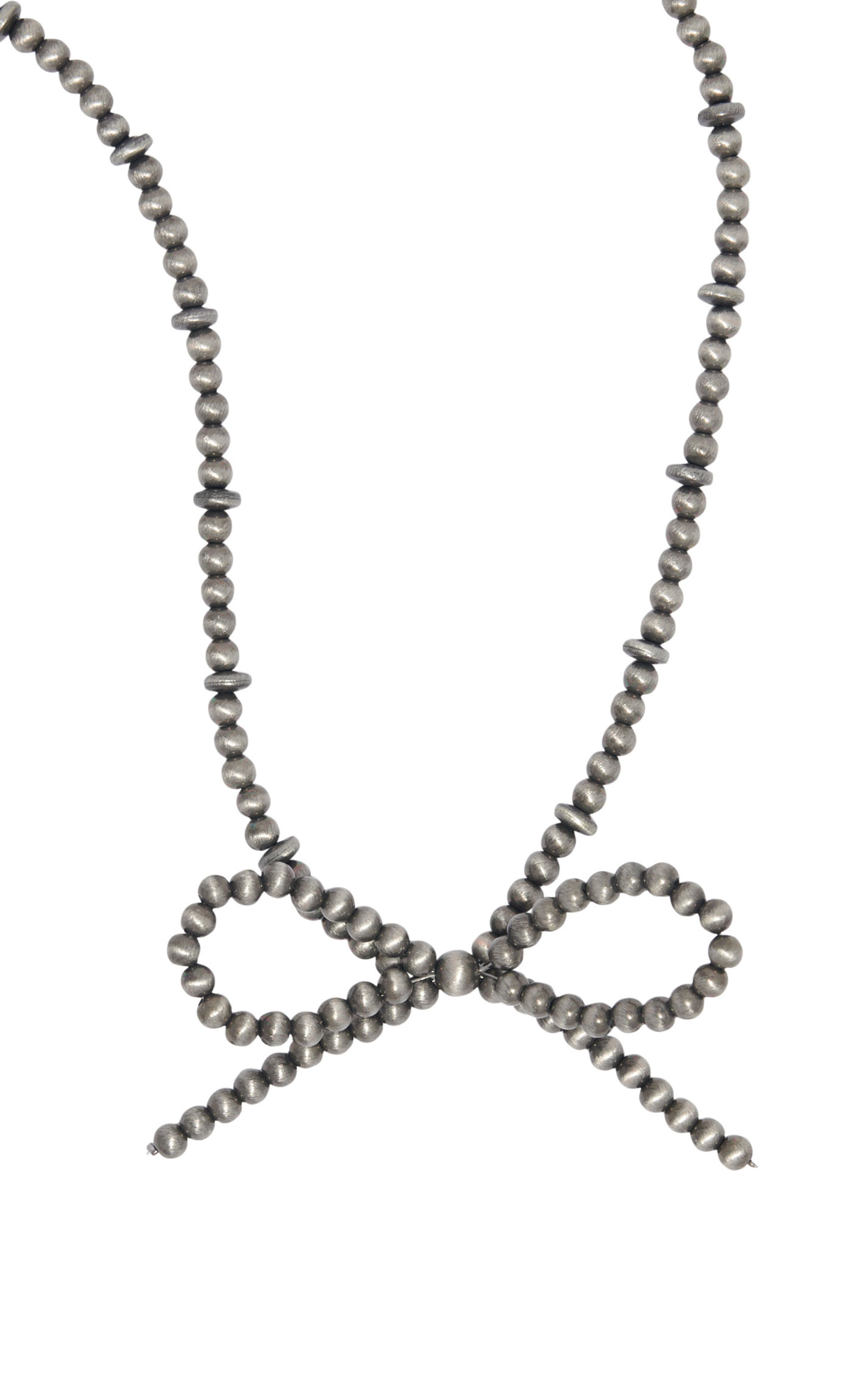 Rockin C Navajo Pearl Bead Bow Long Necklace - Image 1