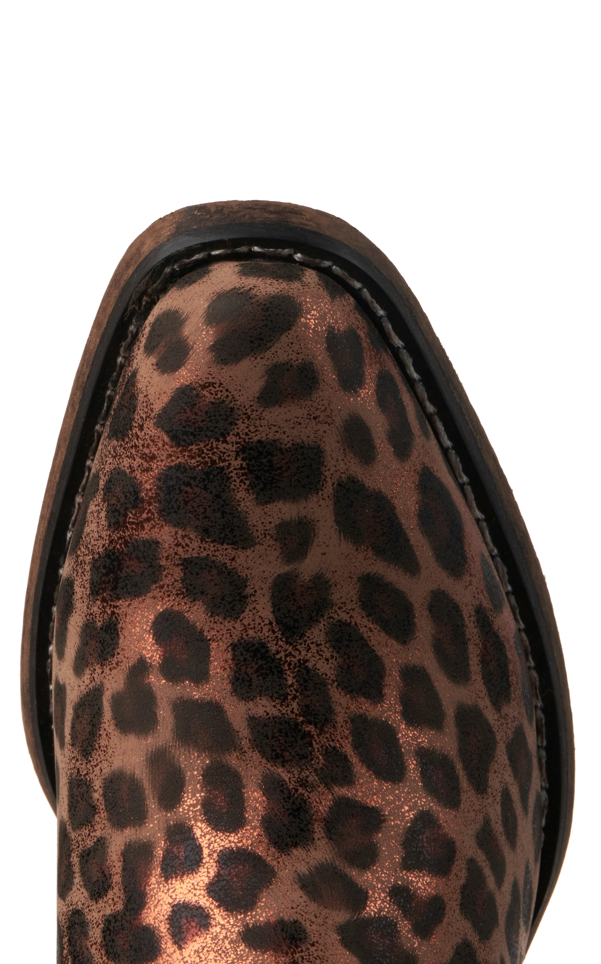 Roper Girls' Metallic Leopard Print Snip Toe Cowboy Boots - Image 1