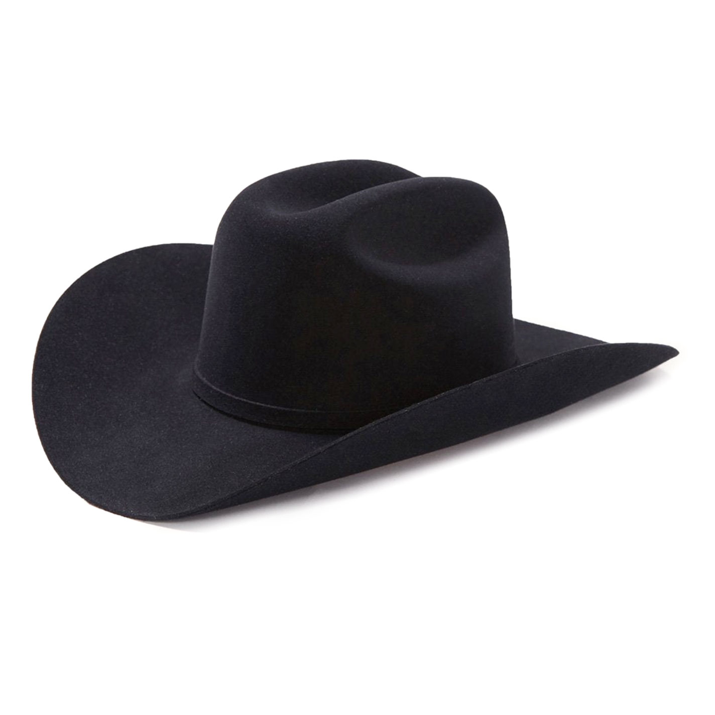 Stetson El Patron 30X Black Felt Cattleman's Crown Cowboy Hat - Image 1