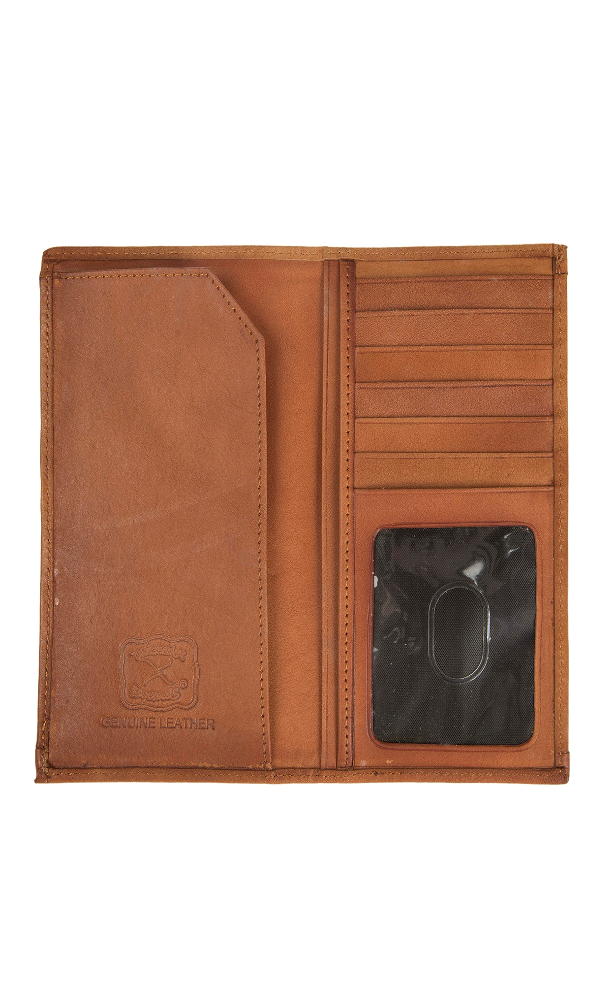 Twisted X Men's Natural Tooled Leather with Embroidered Inlay Rodeo Wallet - Image 1