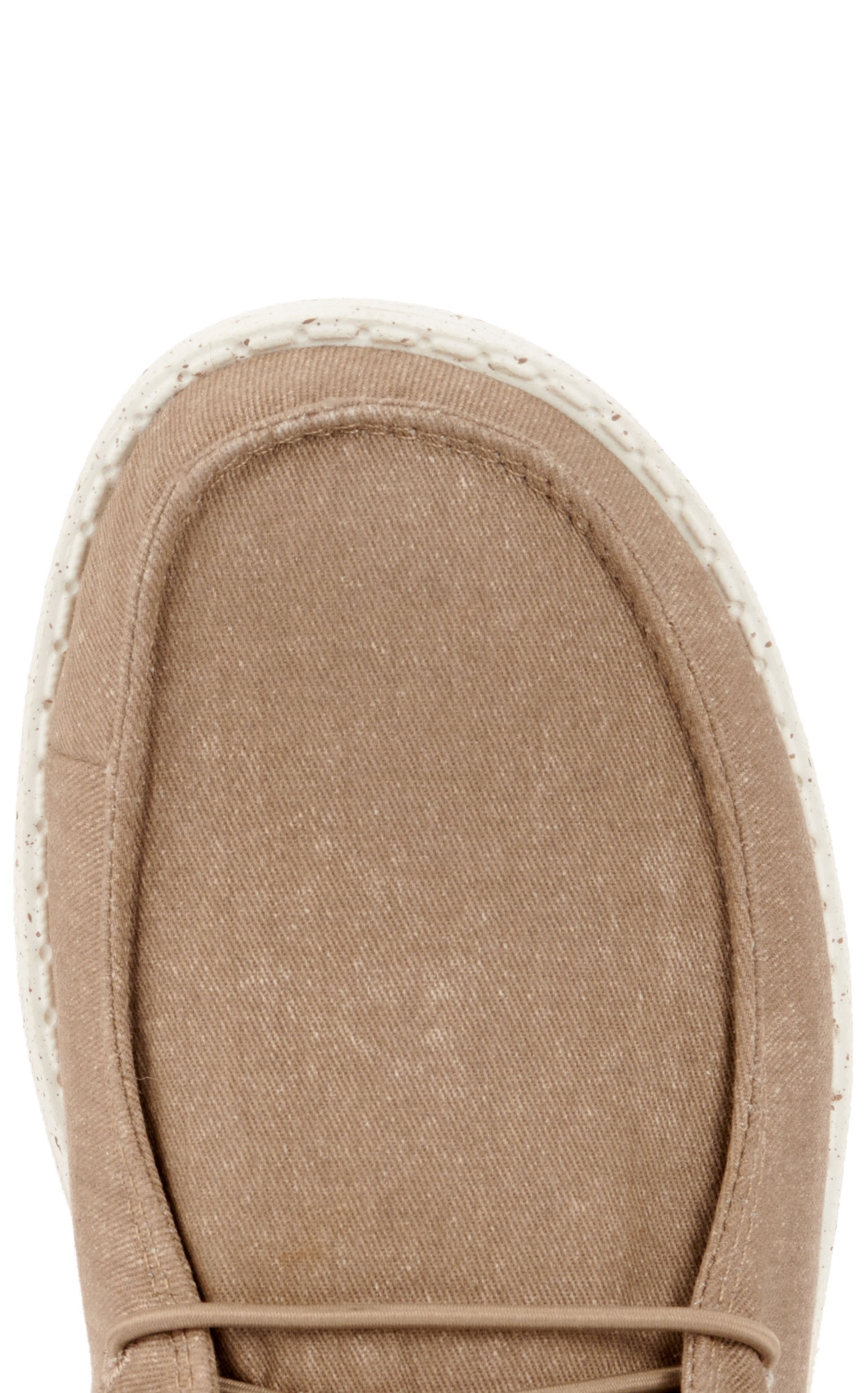 Hey Dude Women’s Wendy Stretch Taupe and White Speckle Canvas Casual Shoes - Image 1