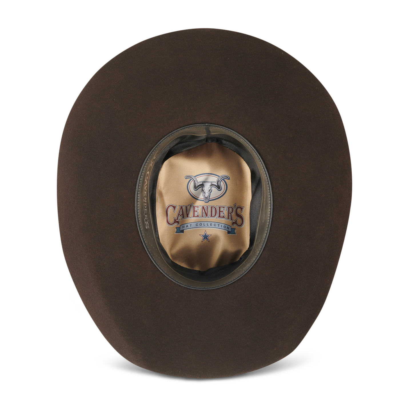 Cavender's Cowboy Collection 3X Chocolate Self Band Premium Wool Cowboy Hat - Image 1