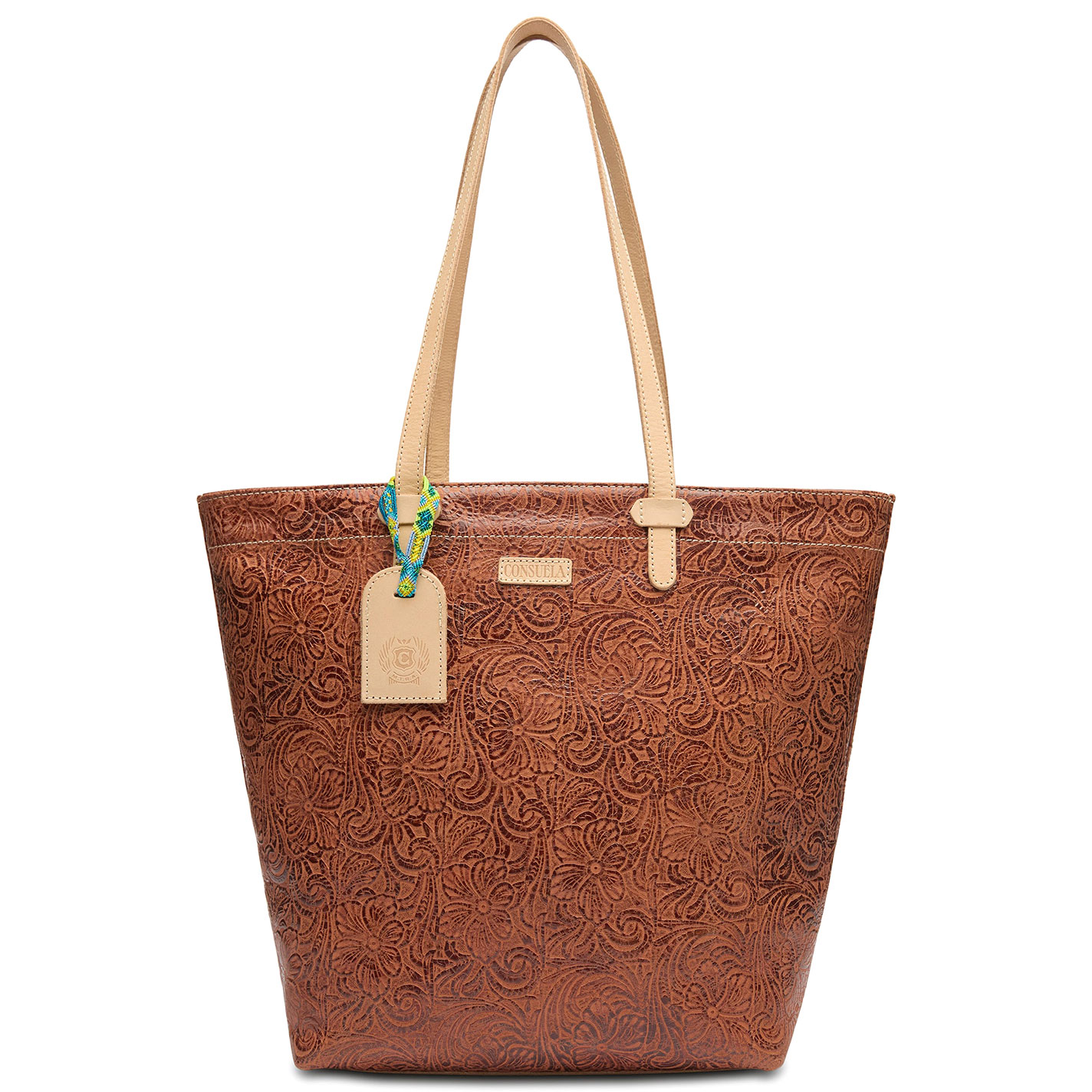 Consuela Sally Tooled Floral Daily Tote - Image 1