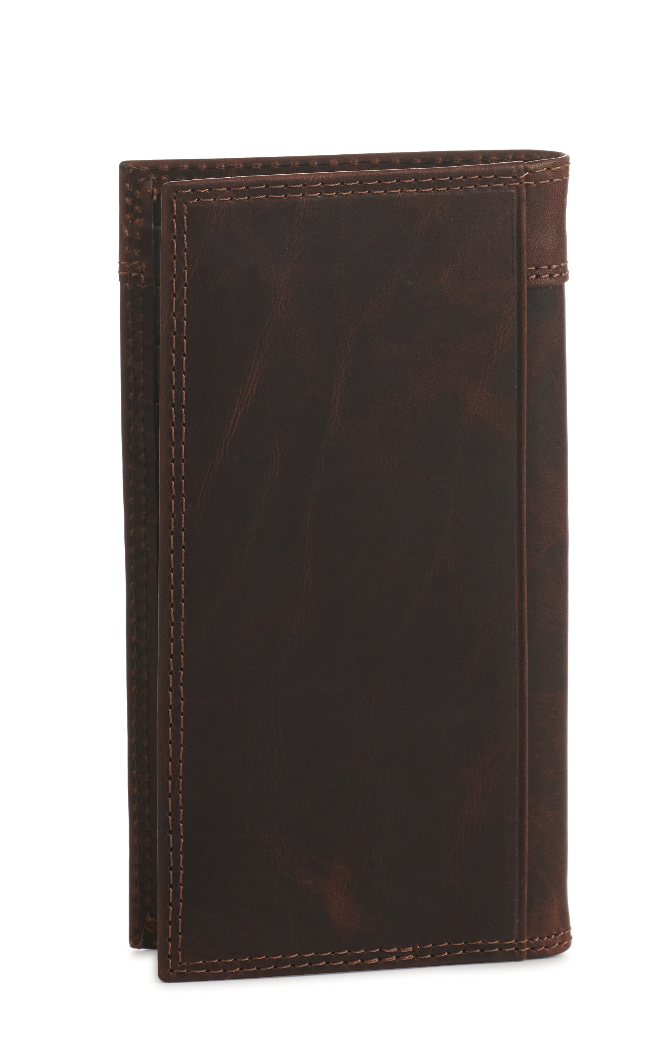 Ariat Men's Dark Brown Brown with Shield Rodeo Wallet / Checkbook Cover - Image 1