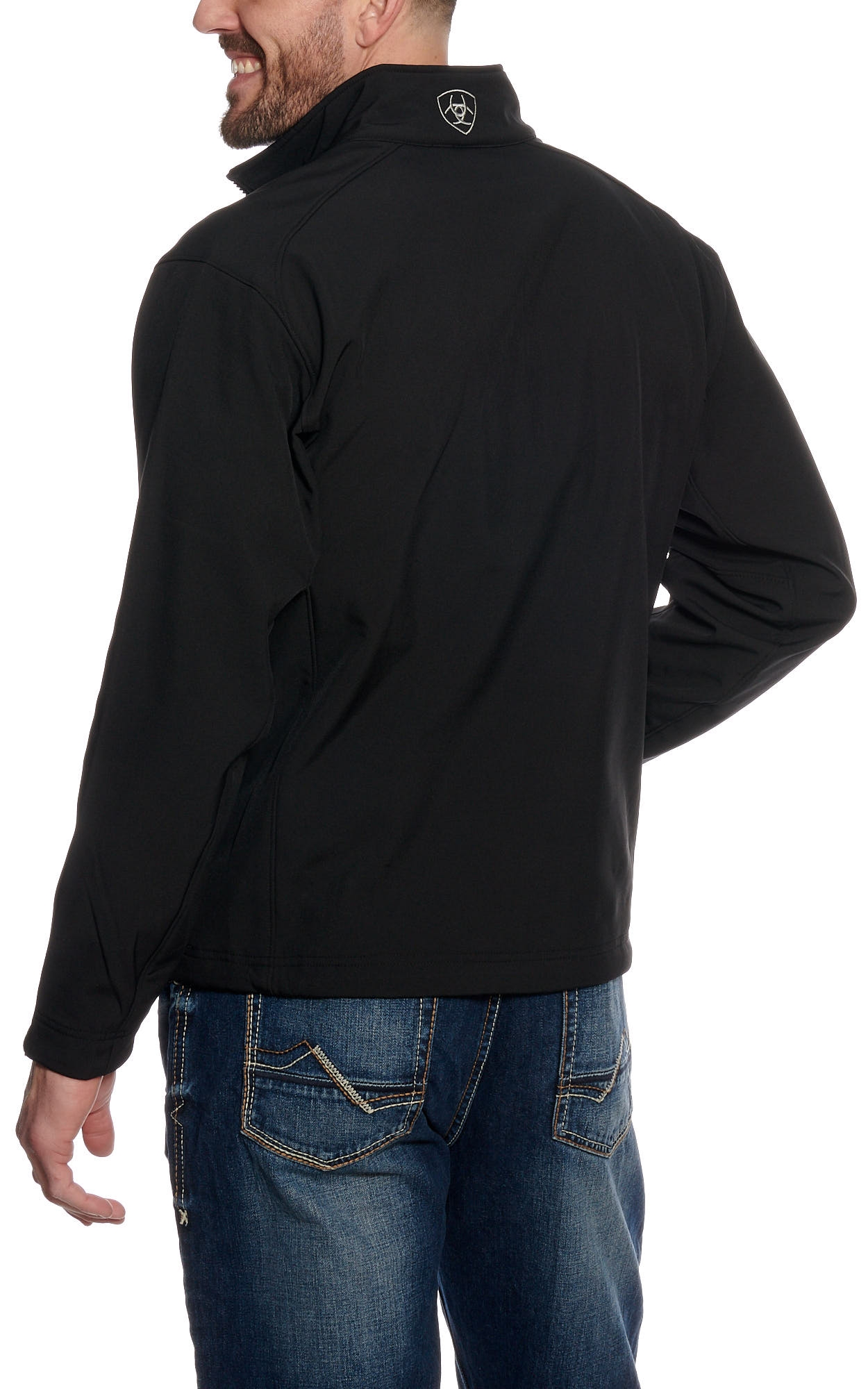 Ariat Men's Black Logo Softshell Jacket - Big & Tall - Image 1