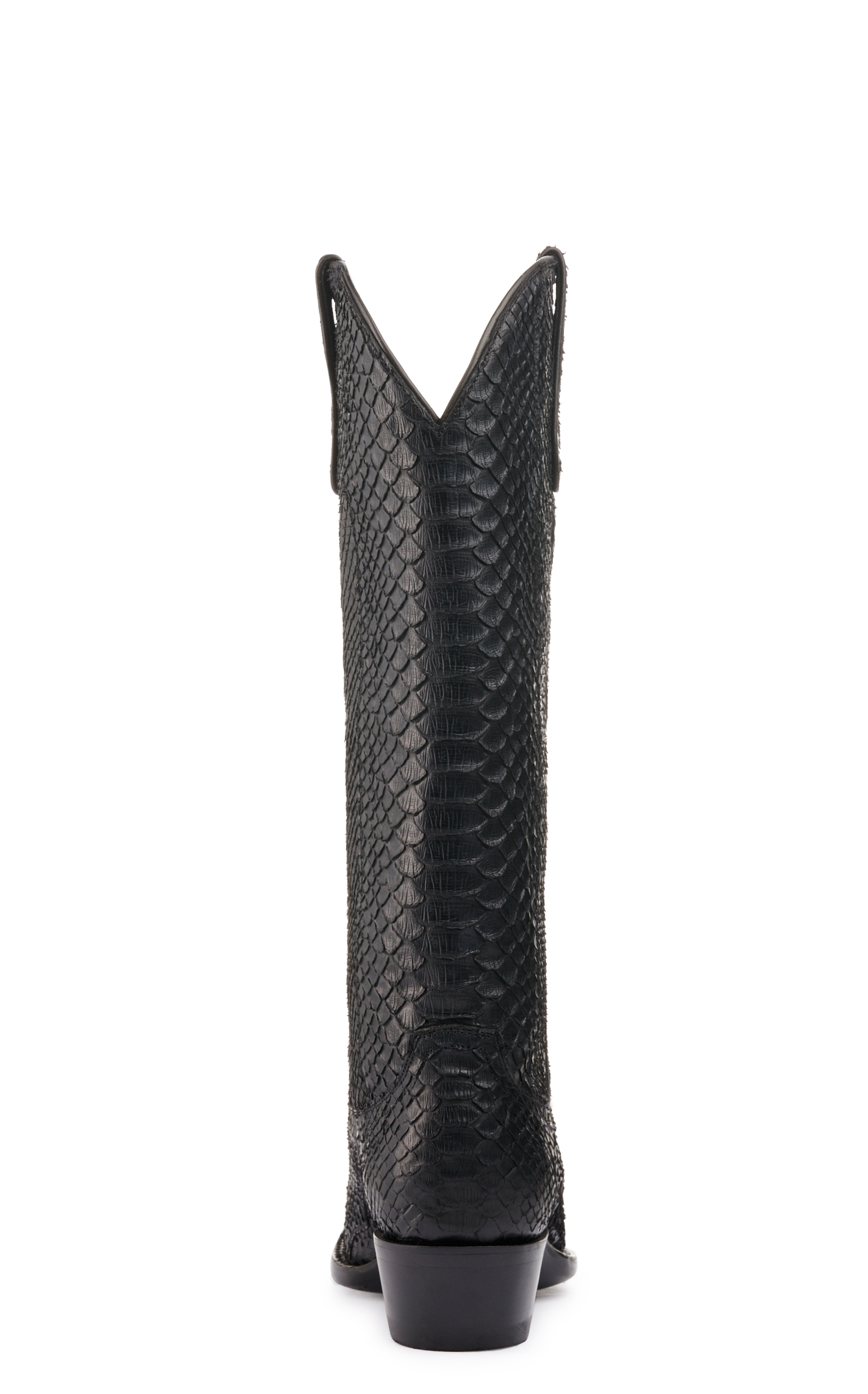 Cavender’s Women’s Python Black Exotic Snip Toe Western Boots  - Image 1