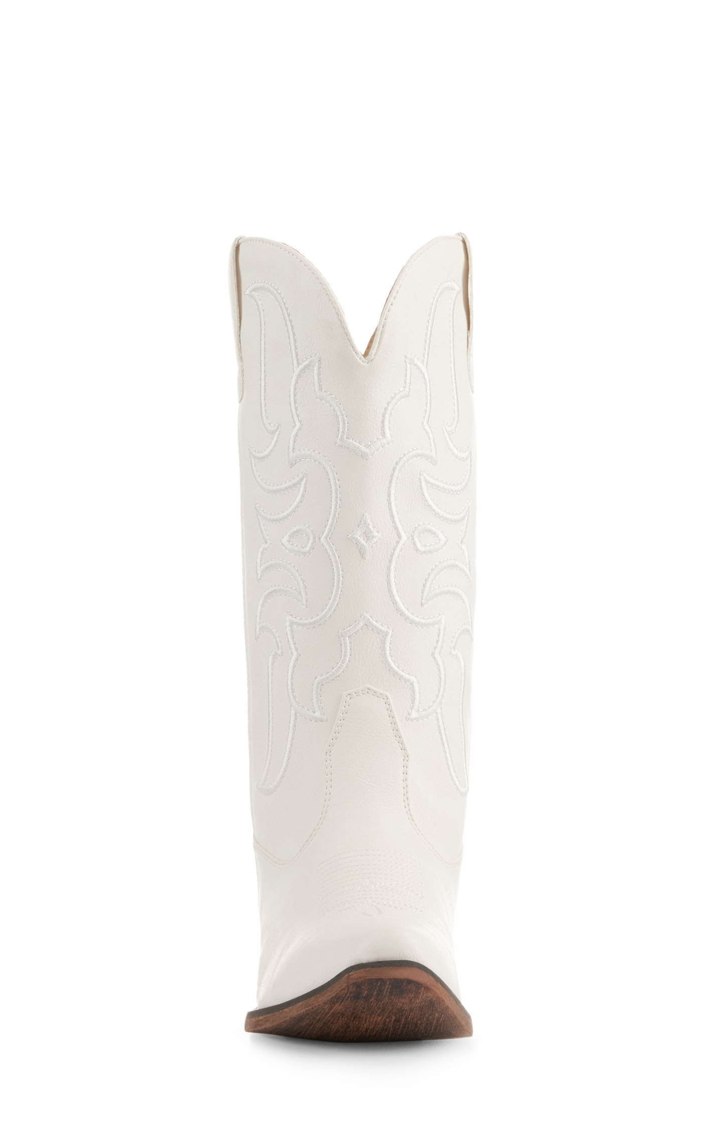 Roper Women's Riley Cord White Faux Leather Snip Toe Cowboy Boots - Image 1