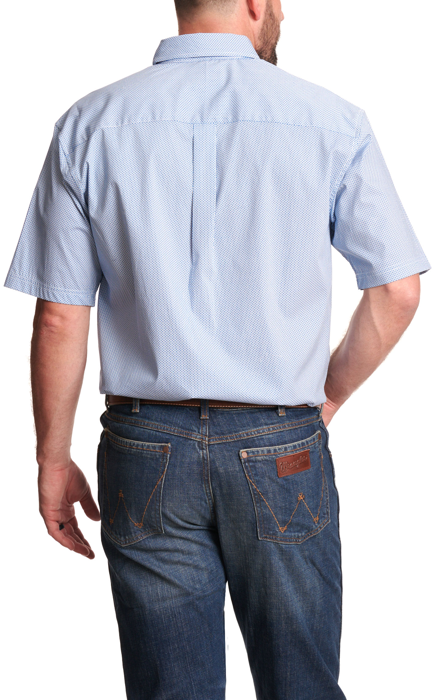 Wrangler Men's George Strait Collection Blue Geo Western Shirt - Image 2