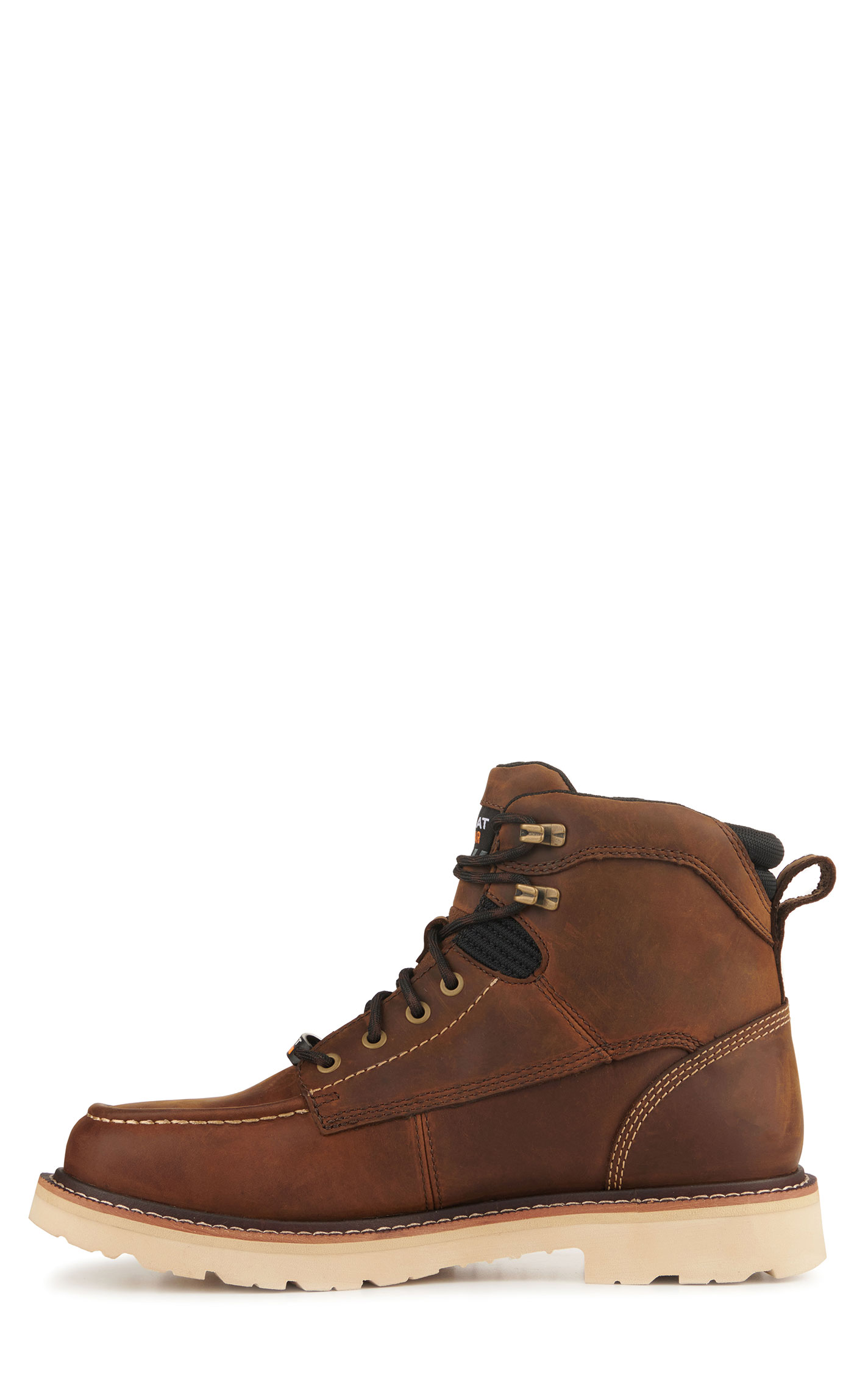 Ariat Men's Rebar Lift Distressed Brown H20 SmartLite Round Toe Lace Up Work Boots - Image 1
