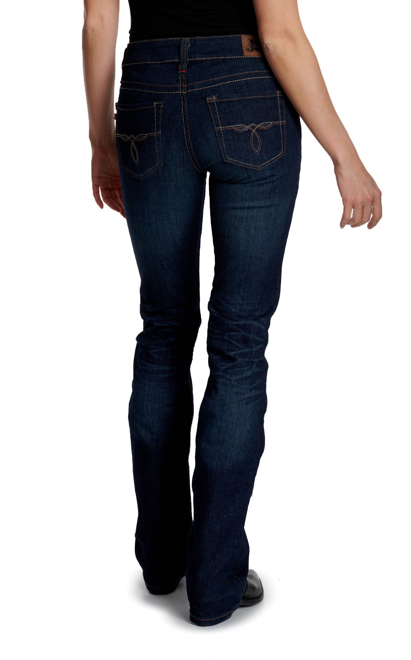 Justin Women’s Dark Wash Vintage 1879 Mid Rise Bootcut Jeans - Image 1
