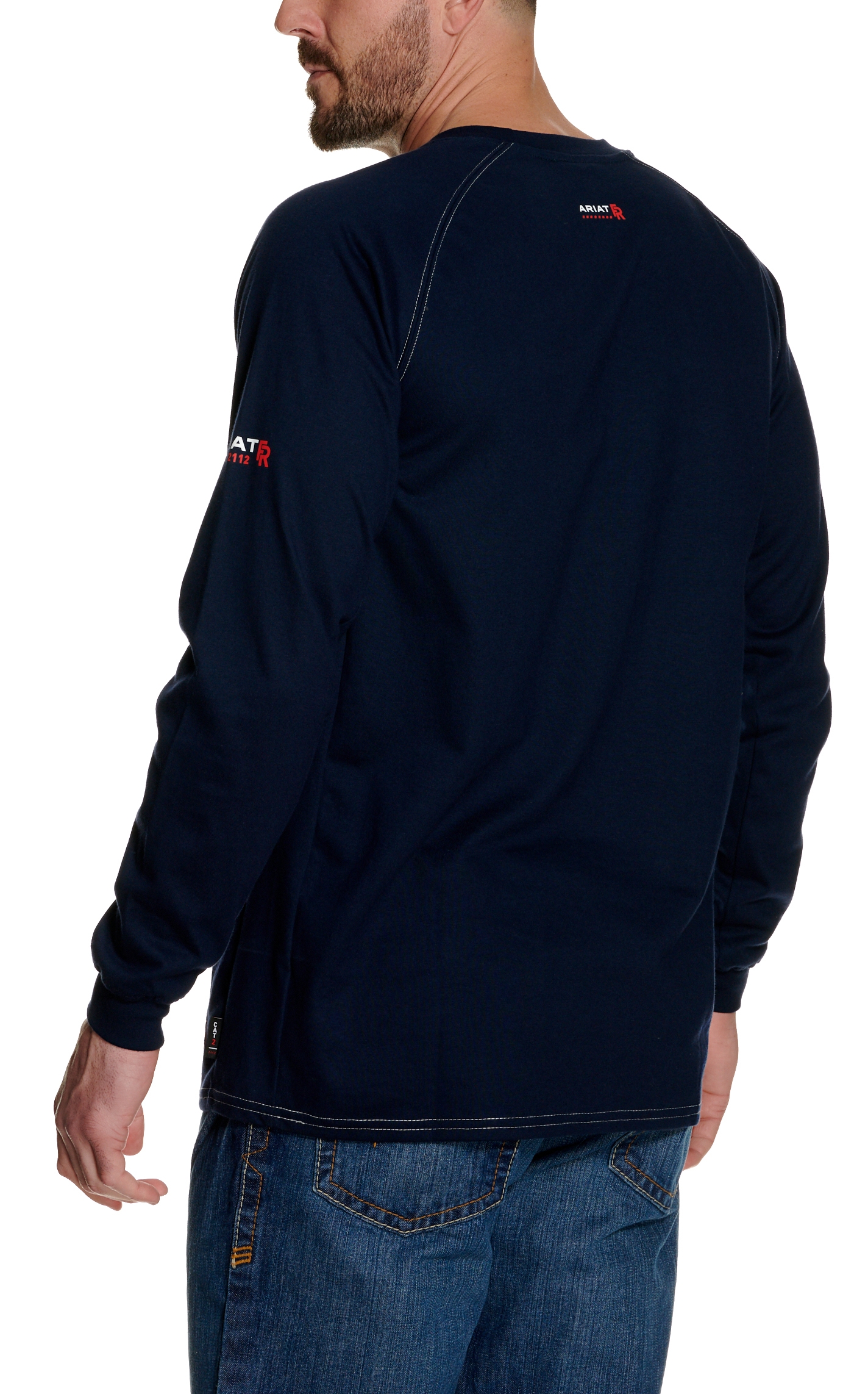 Ariat Men's Navy HRC2 Long Sleeve FR Work Shirt - Image 1
