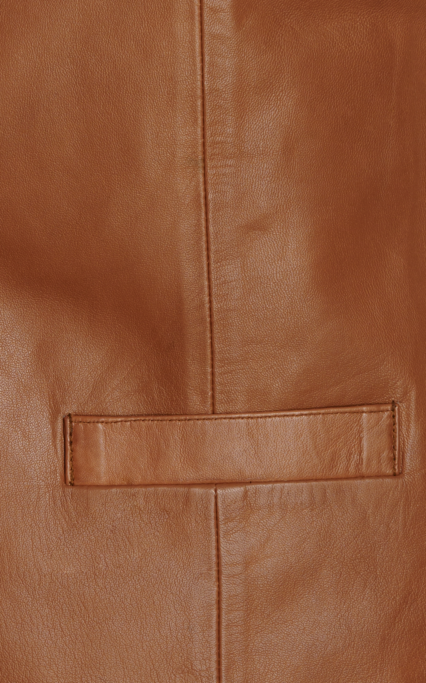 Scully Men's Dark Cognac Smooth Lamb Vest - Image 1
