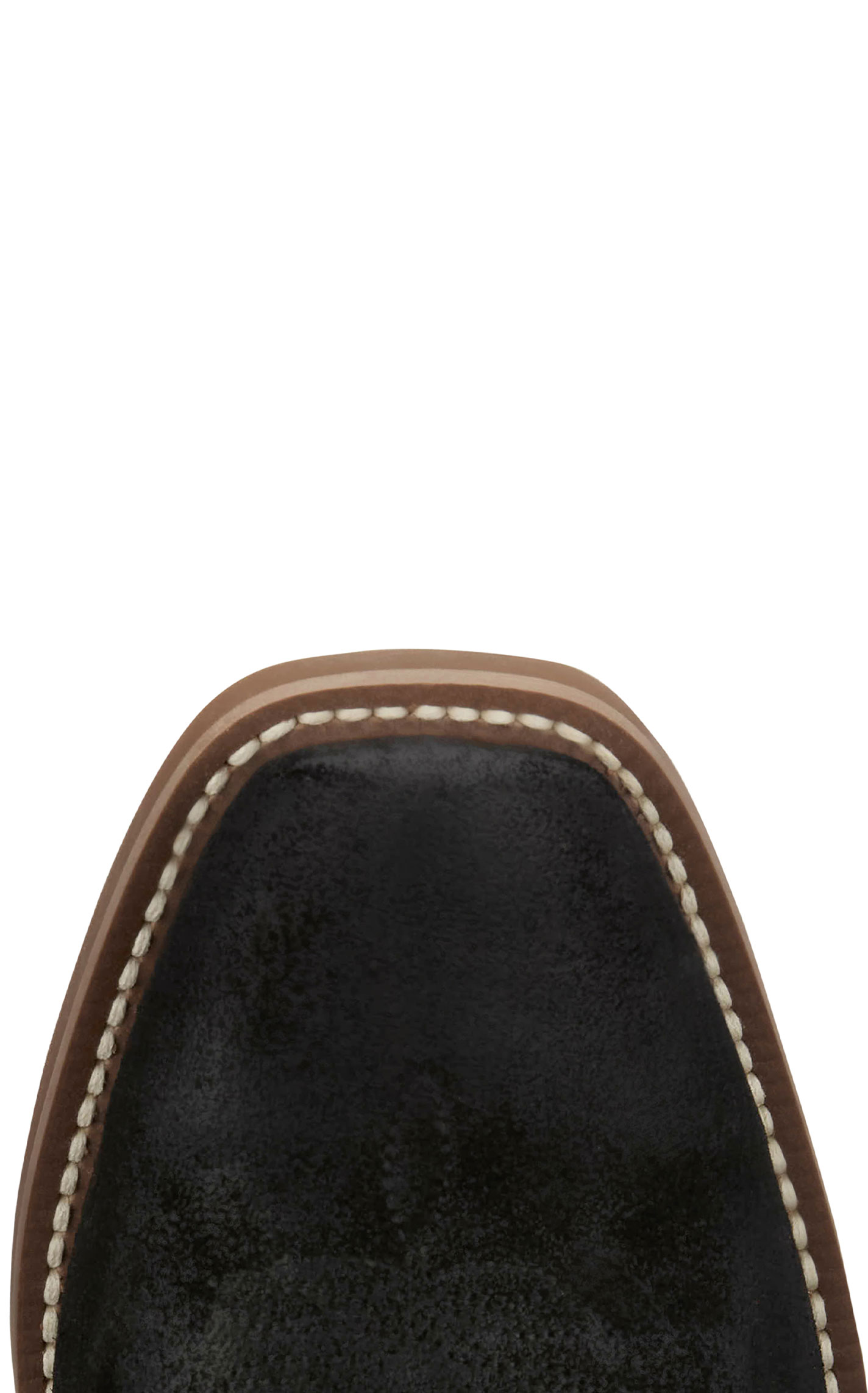 Justin Men’s Frontier Black Suede & Orange Goat Punchy Toe Cowboy Boots - Image 1