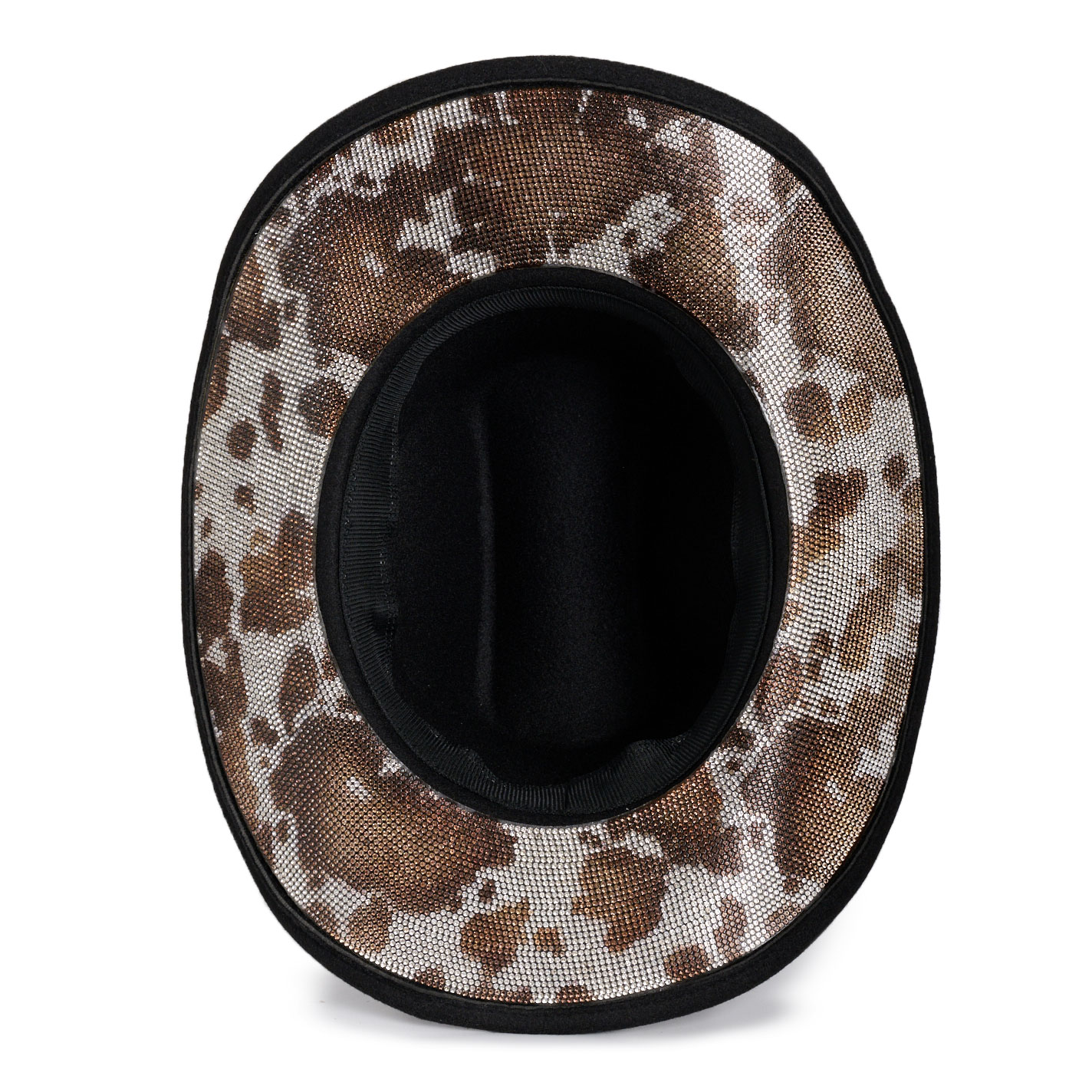 Girlie Girl Originals Women's Black & Cow Print Bling Wool Cowboy Hat - Image 2