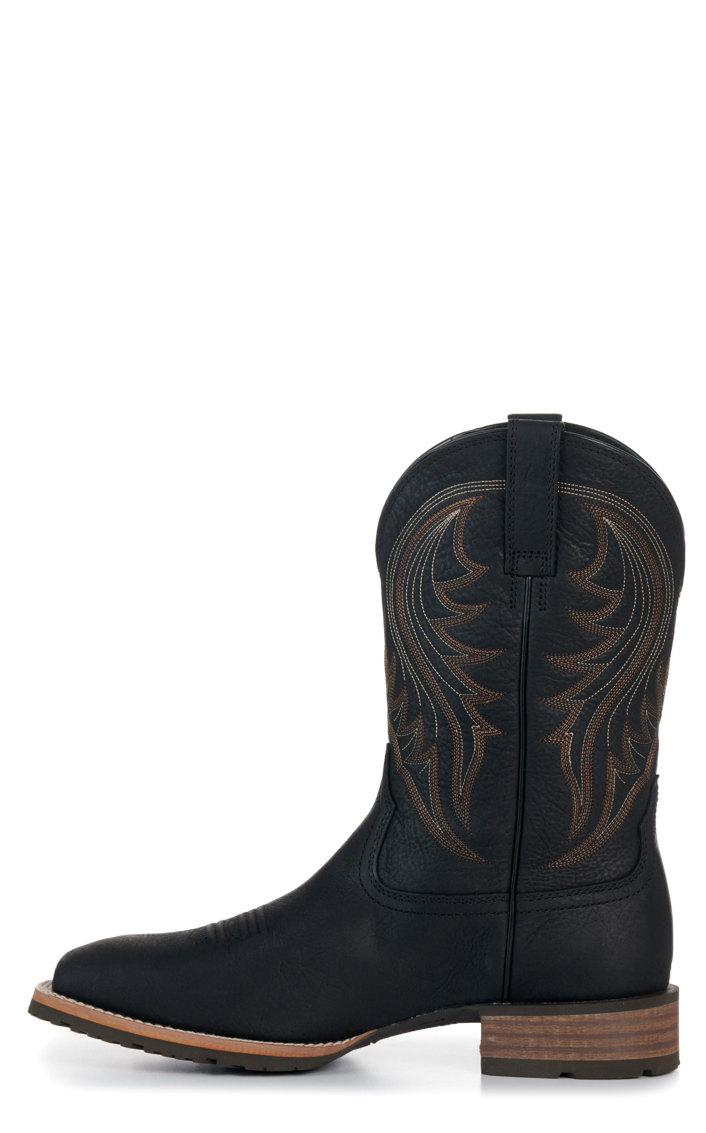 Ariat Men's Jasper Black Hybrid Rancher Wide Square Toe Cowboy Boots - Image 1