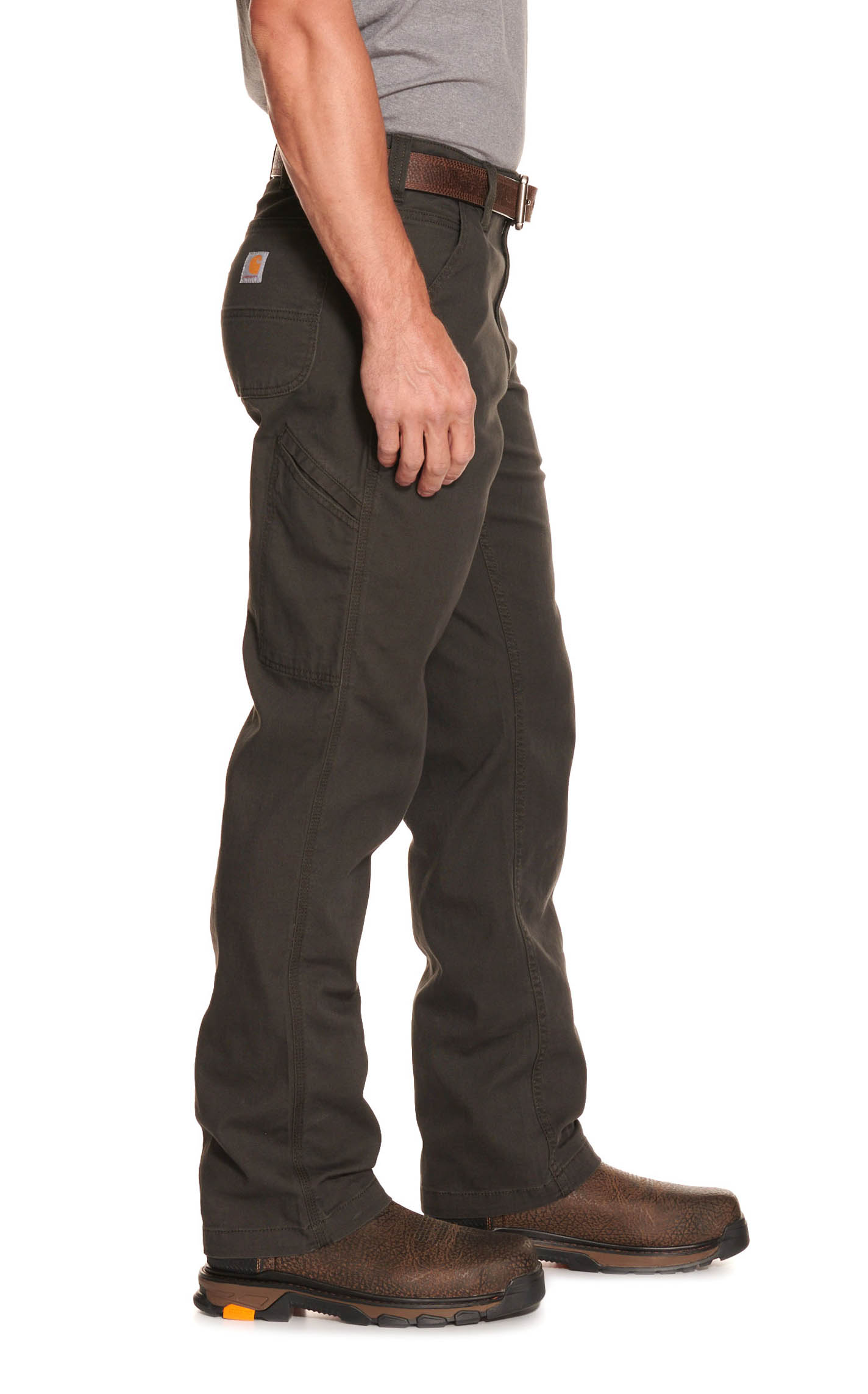 Carhartt Men's Peat Relaxed Fit Straight Leg Rugged Flex Stretch Canvas Work Pants - Image 1