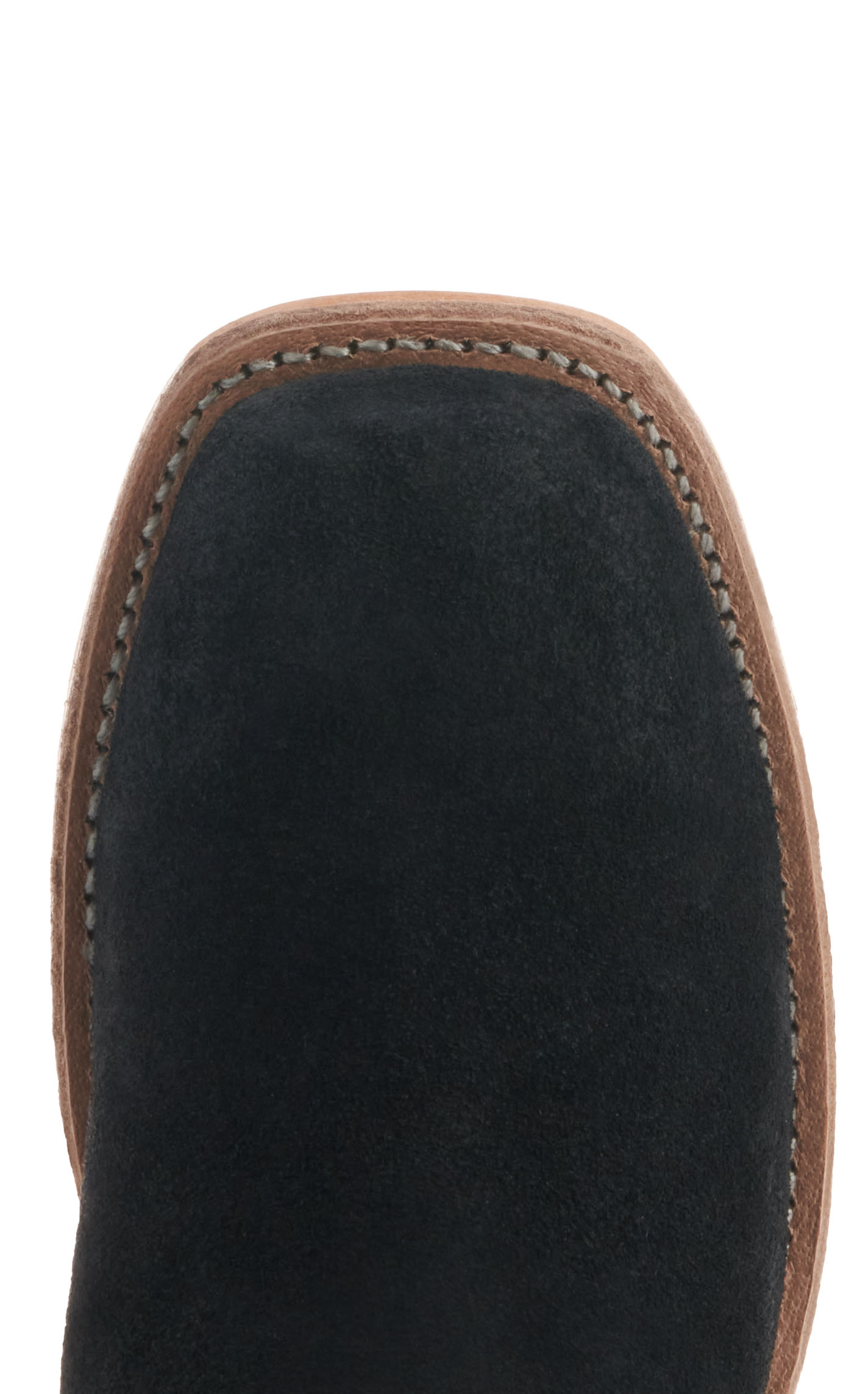 Old West Kids' Black with Black Suede Square Toe Cowboy Boots - Image 1