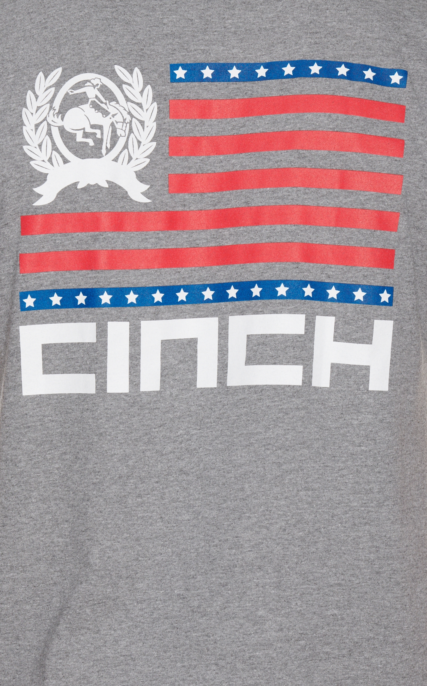 Cinch Men's Heather Gray with Flag Logo Short Sleeve T-Shirt - Image 1