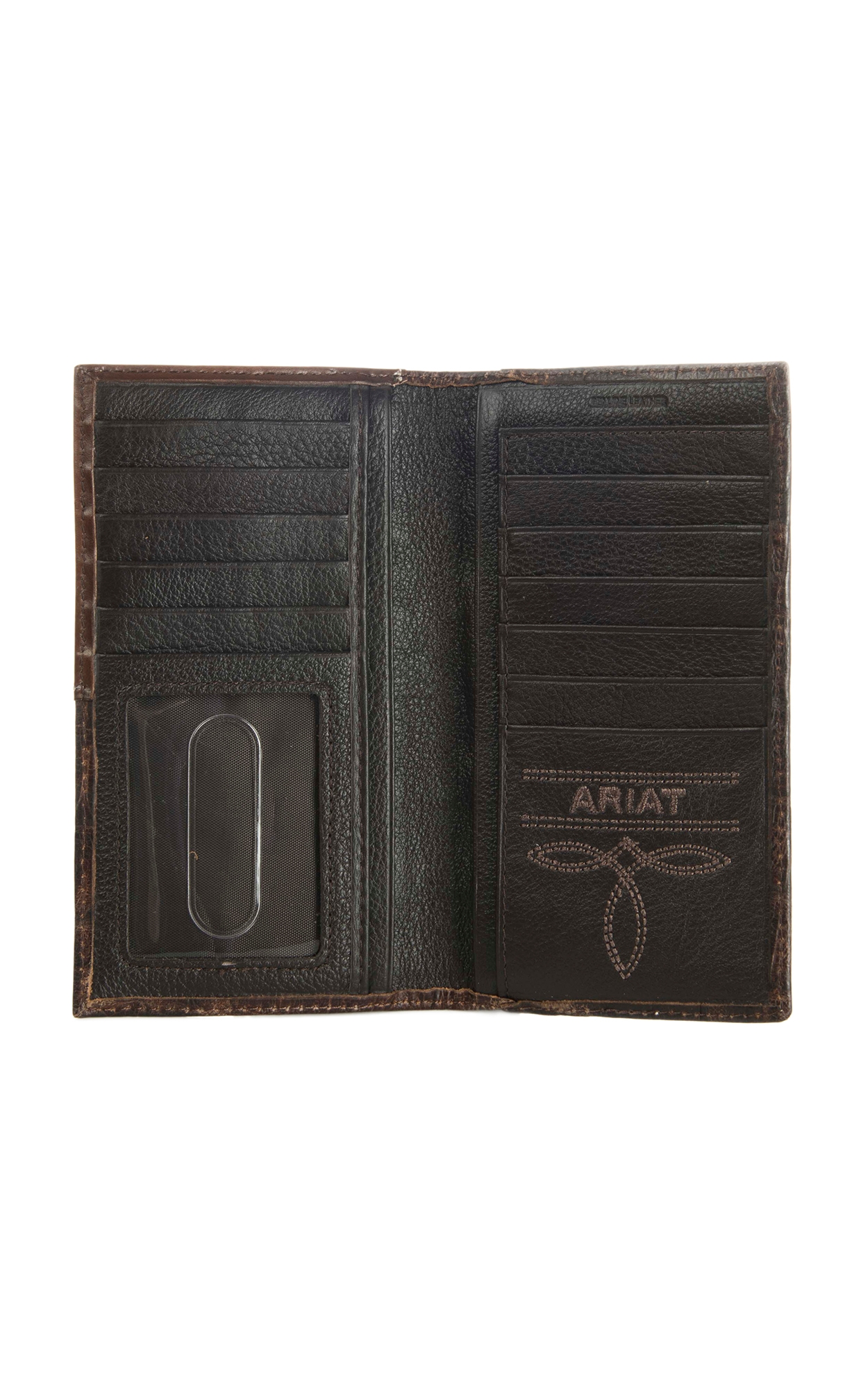 Ariat Brown Rodeo Wallet / Checkbook Cover - Image 1