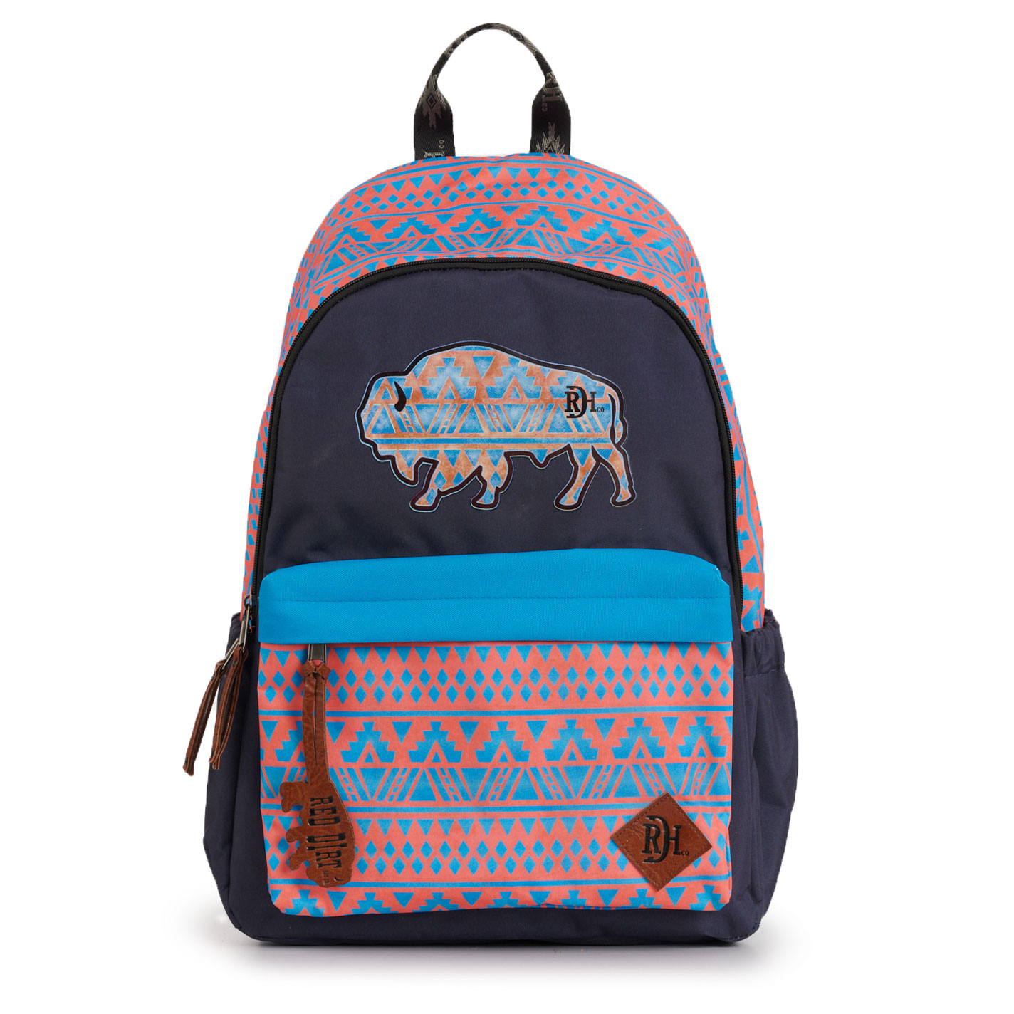 Red Dirt Hat Co. Black Bison Aztec Print Backpack - Image 3