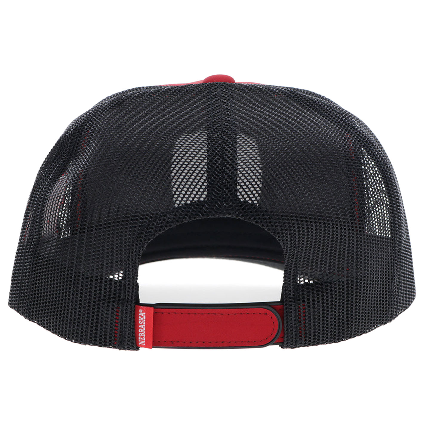 Hooey Red & Black Nebraska Hands Up Patch Curved Bill Cap - Image 1