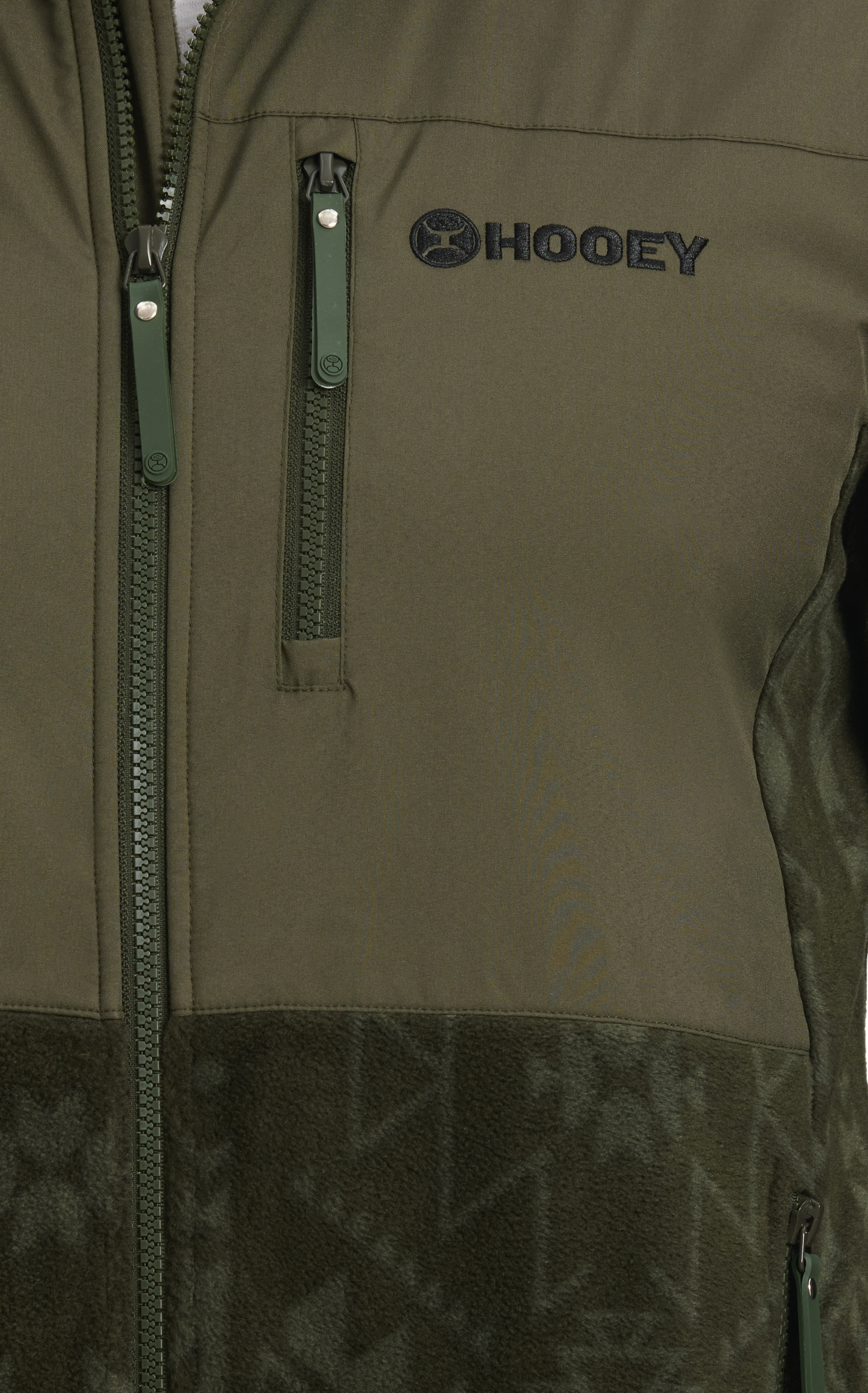 Hooey Men's Olive Aztec Fleece Jacket - Image 1