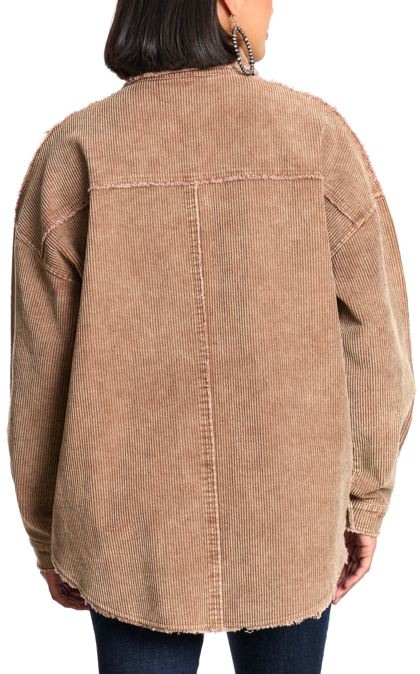 Southern Grace Women's Brown Sugar Corduroy Shacket - Image 1