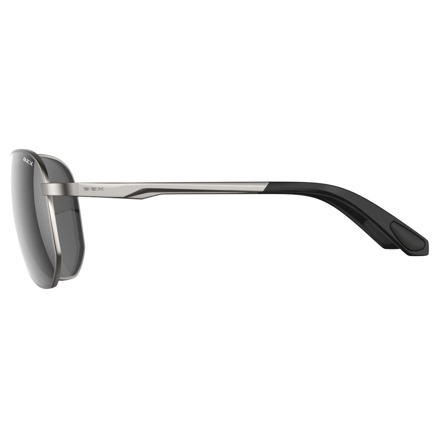 BEX Welvis Matte Silver Gray Sunglasses - Image 1