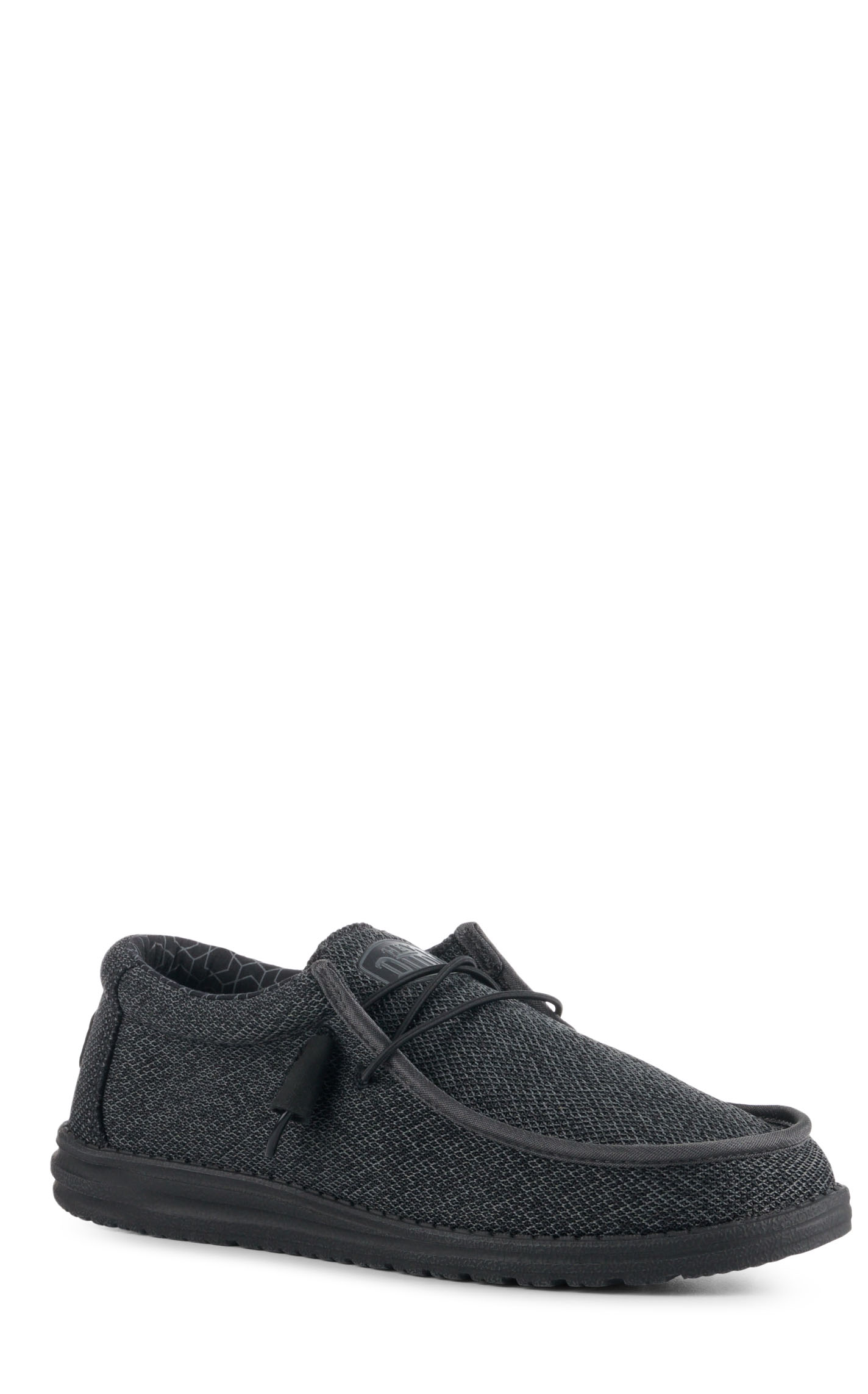 Hey Dude Men's Wally Sox Micro Black Lace Up Casual Shoes - Image 1