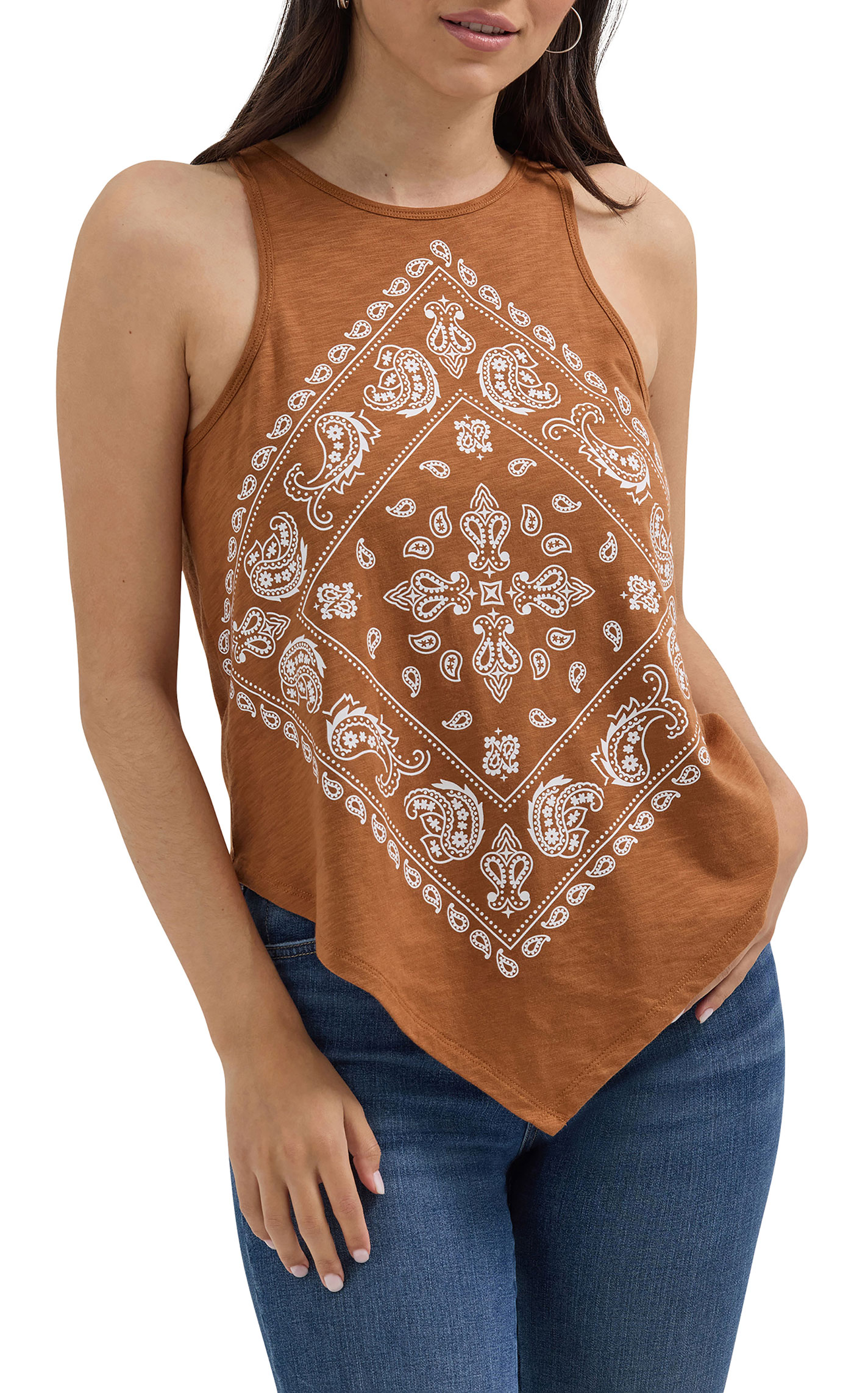 Wrangler Retro Women's Toasted Cinnamon Bandana Tank Top - Image 2