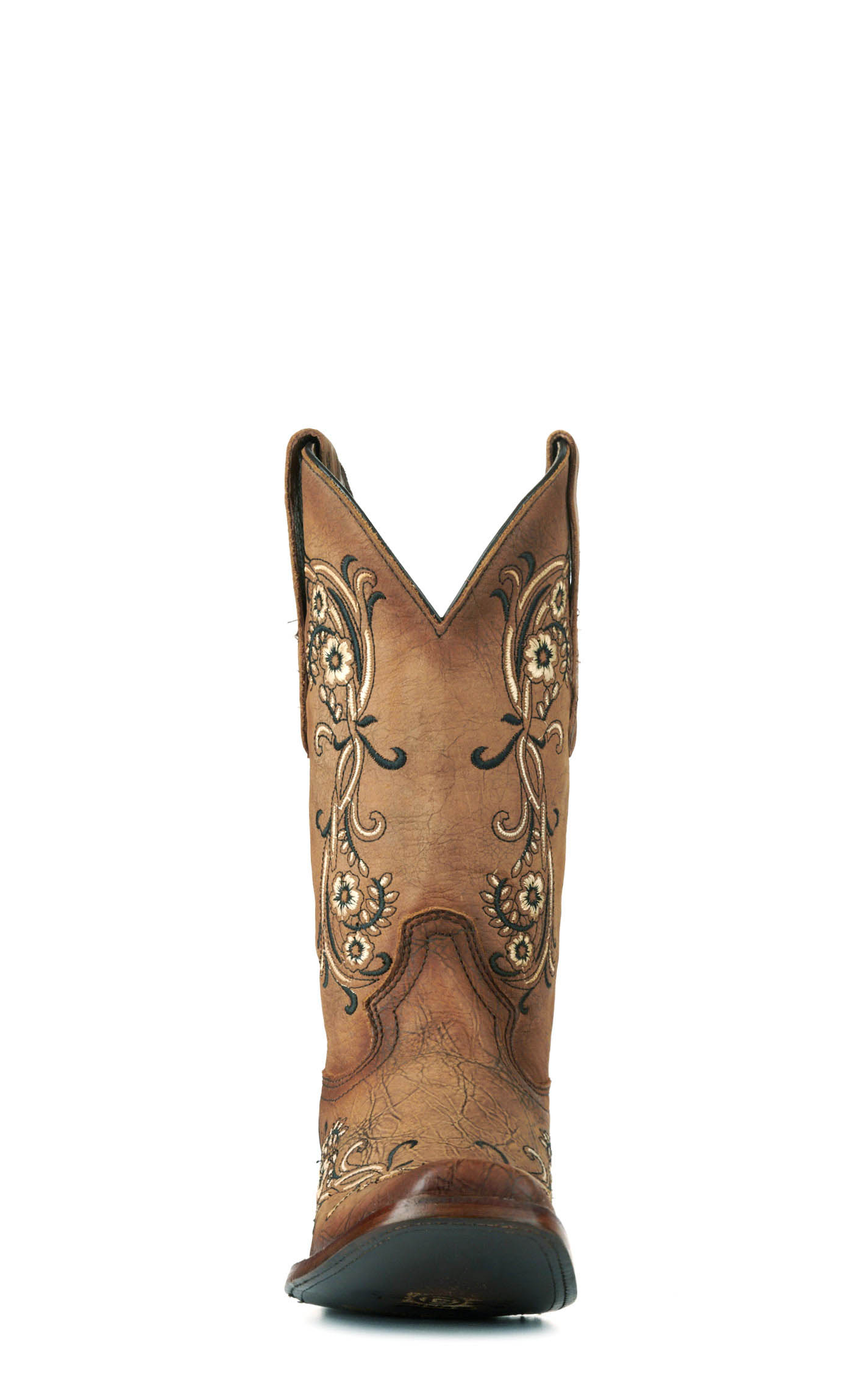 Circle G by Corral Women's Sandalwood with Floral Embroidery Square Toe Cowboy Boots - Image 1