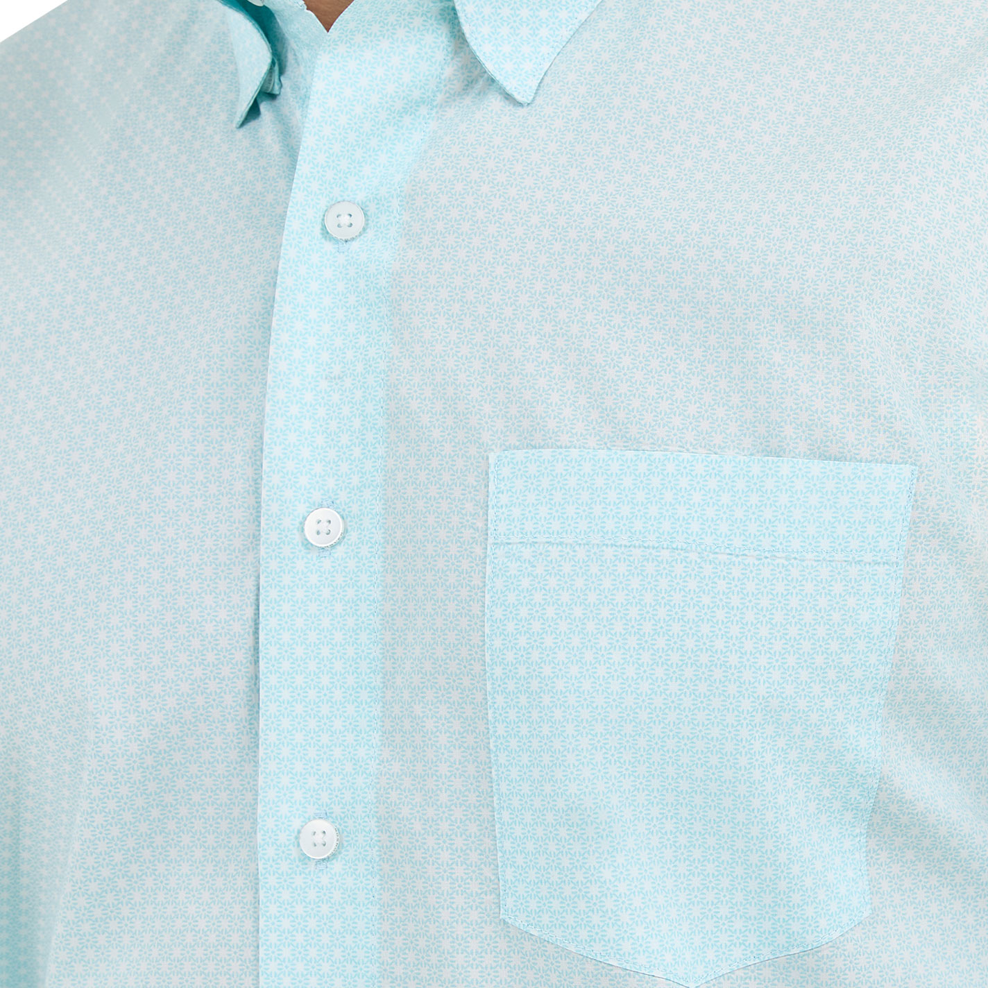 Cody Johnson Men's Aqua Geo Print Long Sleeve Western Shirt - Image 1