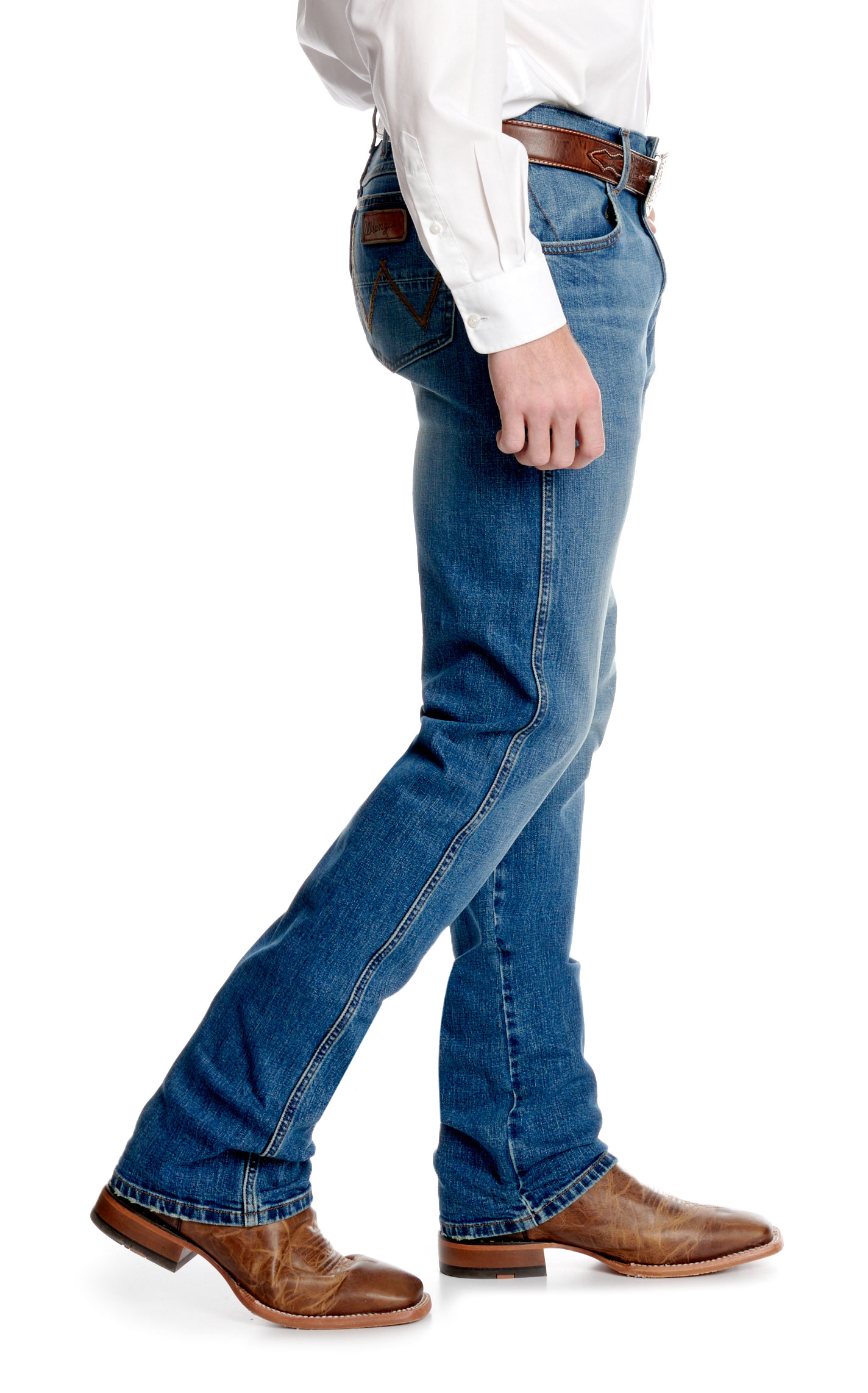 Wrangler Retro Men's 77 Bryson Medium Wash Slim Bootcut Jeans - Image 1