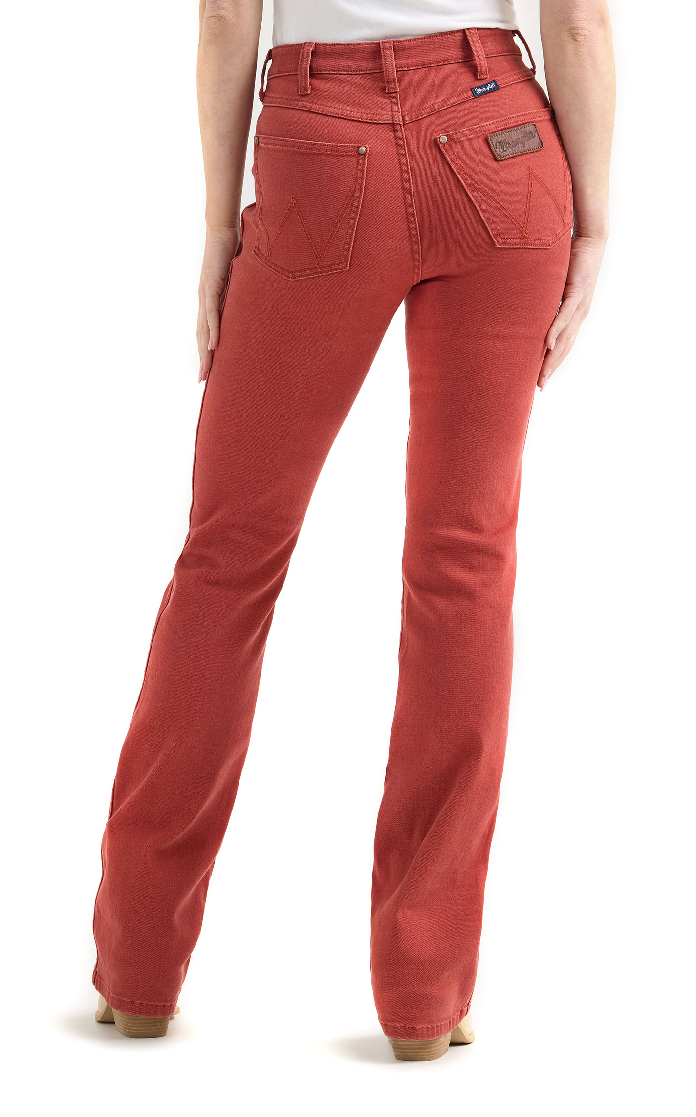 Wrangler Retro Women's Bailey Nova Rust-Red Boot Cut Jeans - Image 1