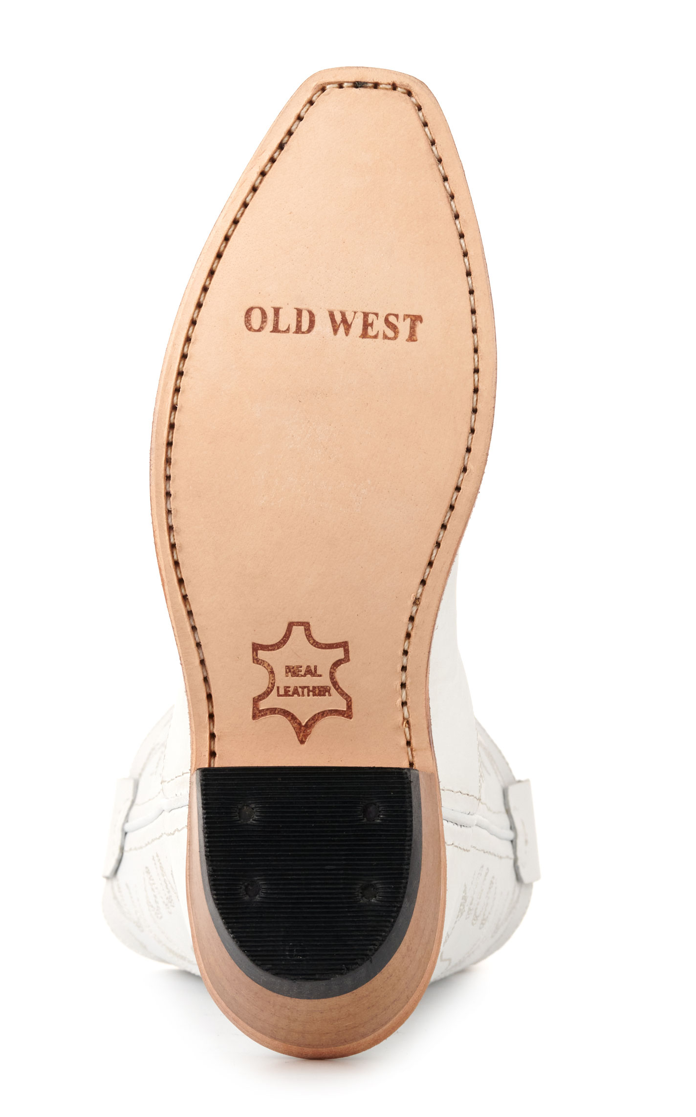 Old West Kids' White Snip Toe Cowboy Boots - Image 1