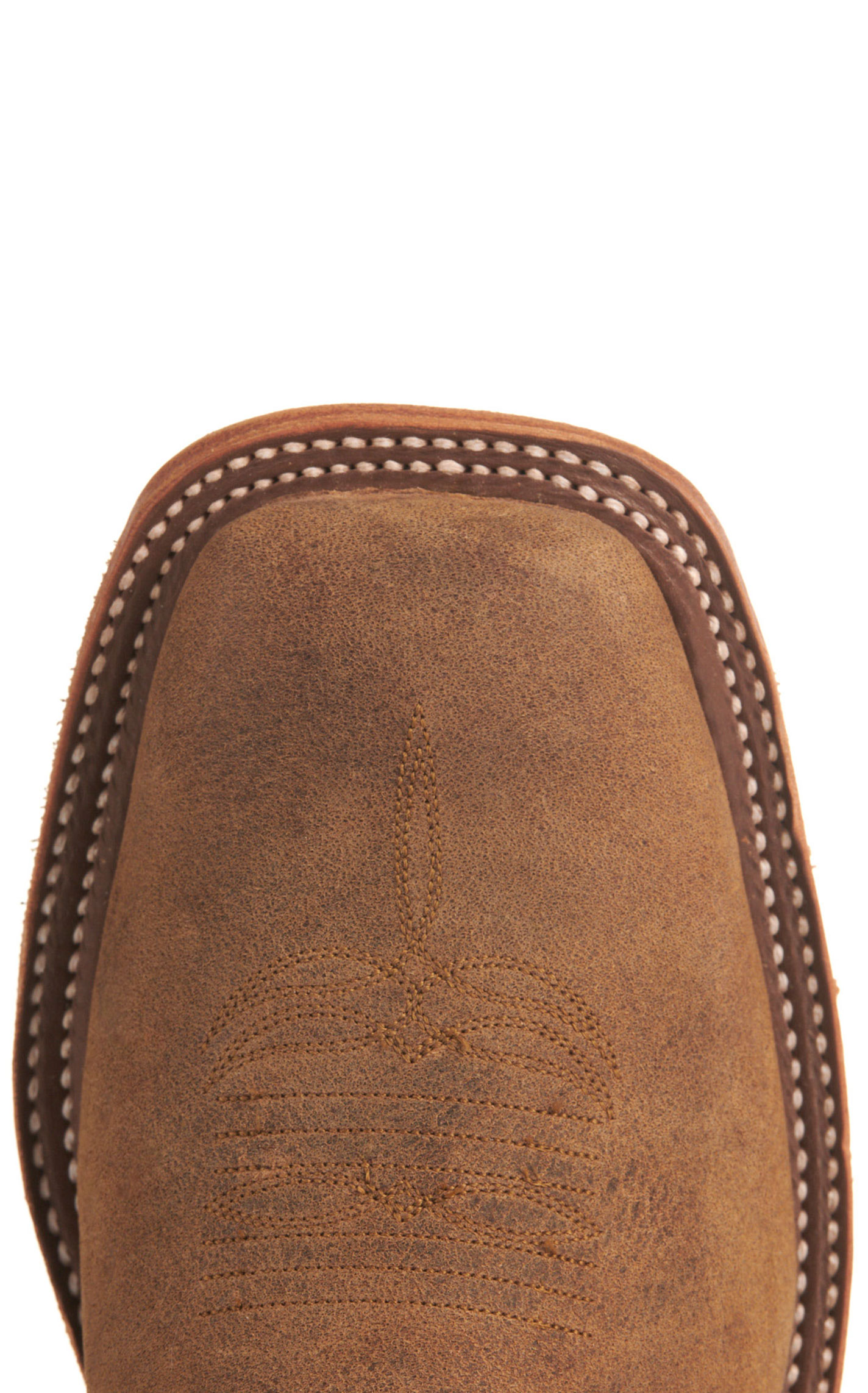 Anderson Bean Men's Sand Elk and Blue Wide Square Toe Cowboy Boots - Image 1