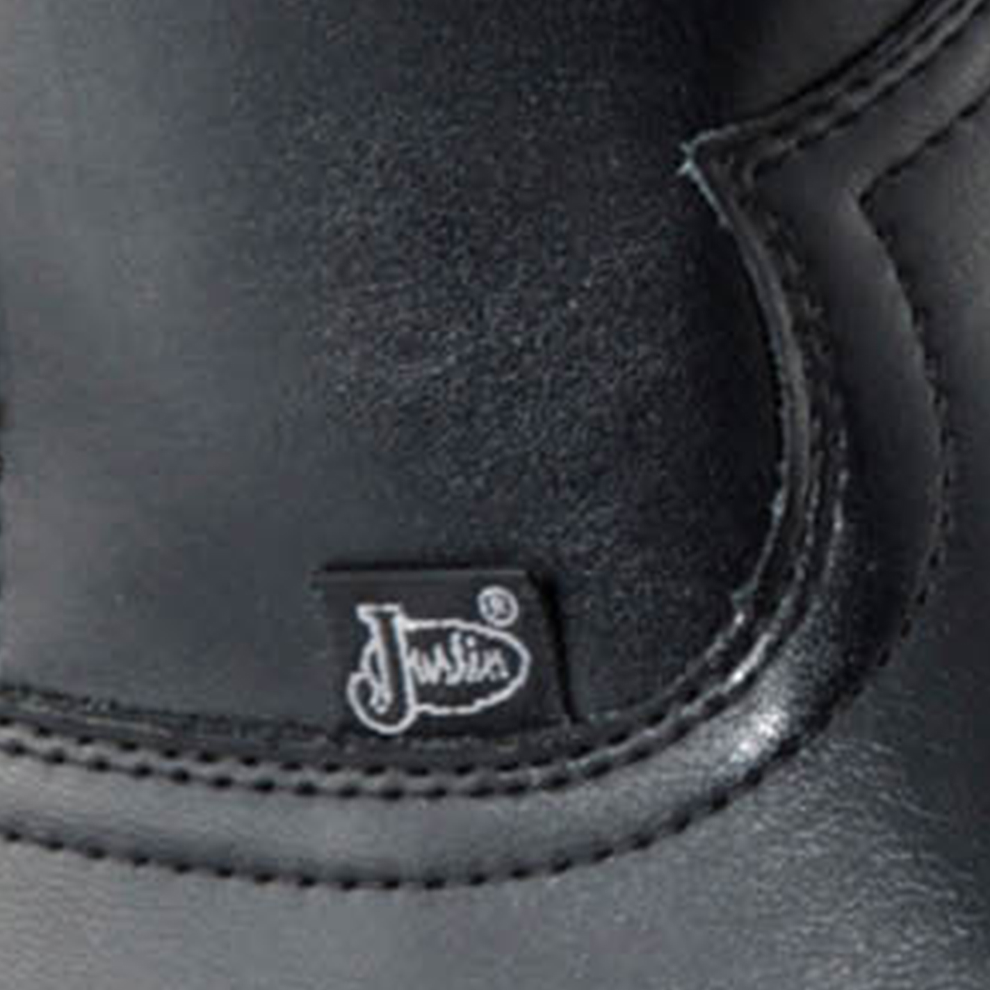 Justin Men's Basics Black Cow Roper Boots - Image 1