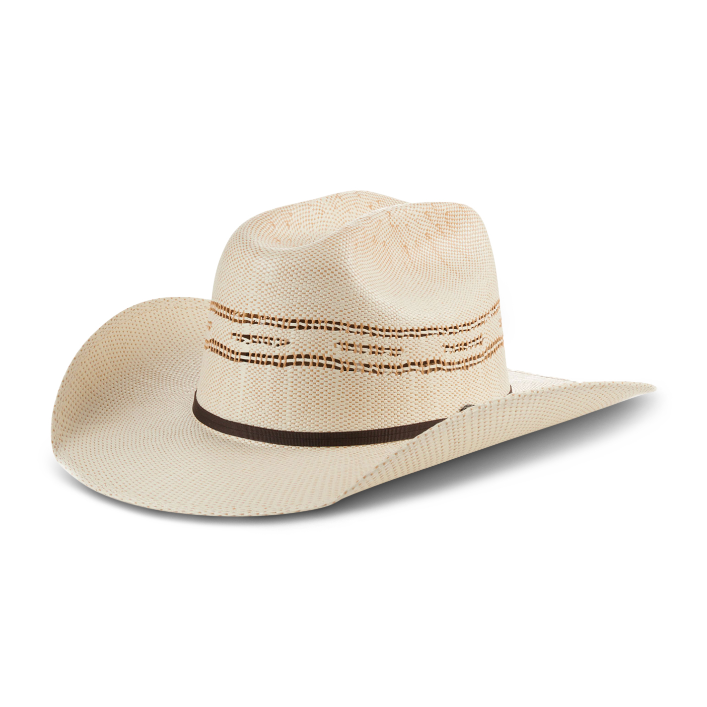 Cavender's Ivory and Tan Bangora Straw Cowboy Hat - Image 1