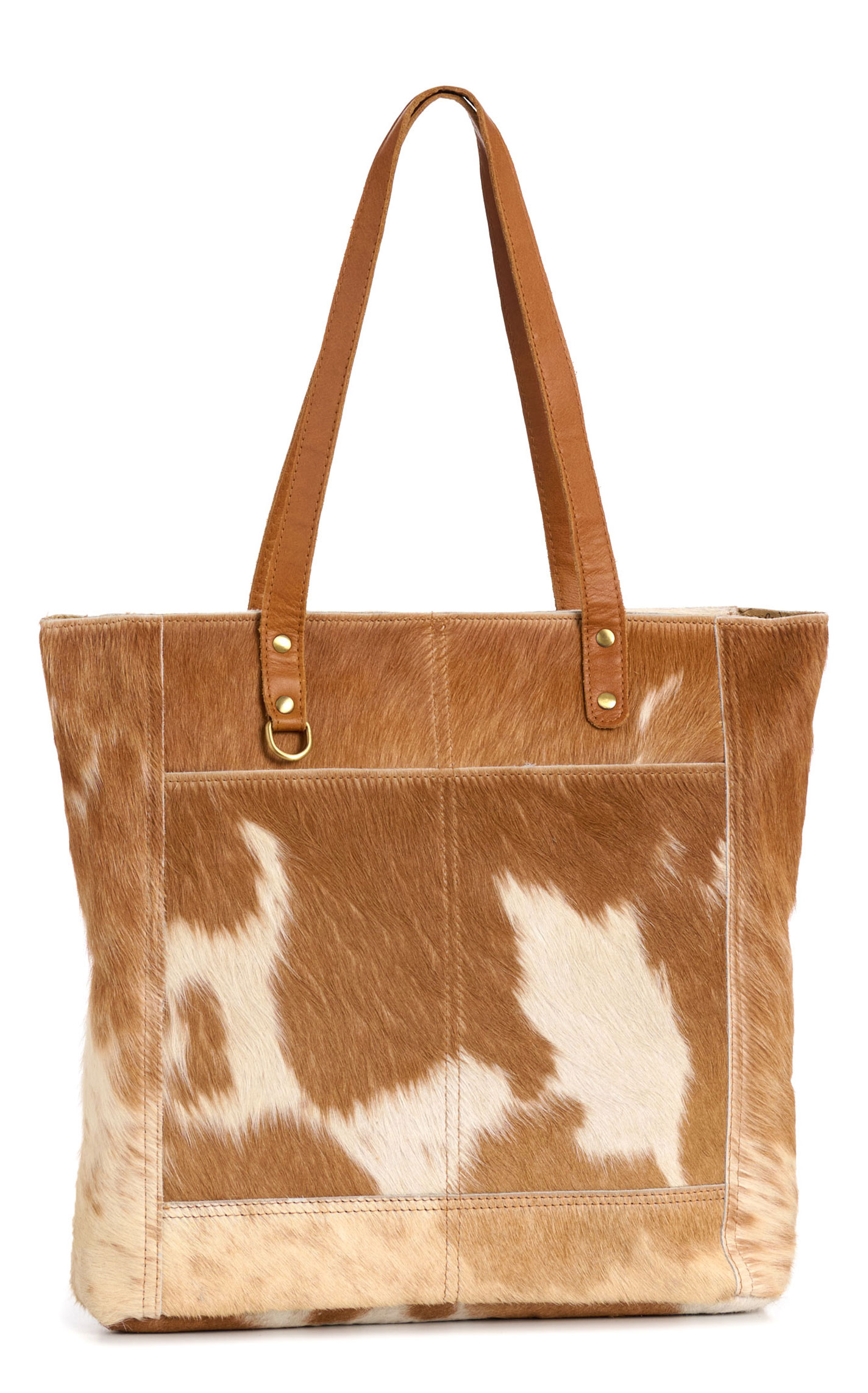 Montana Clothing Co. Cinnamon & Cream Hair on Hide Tote - Image 1