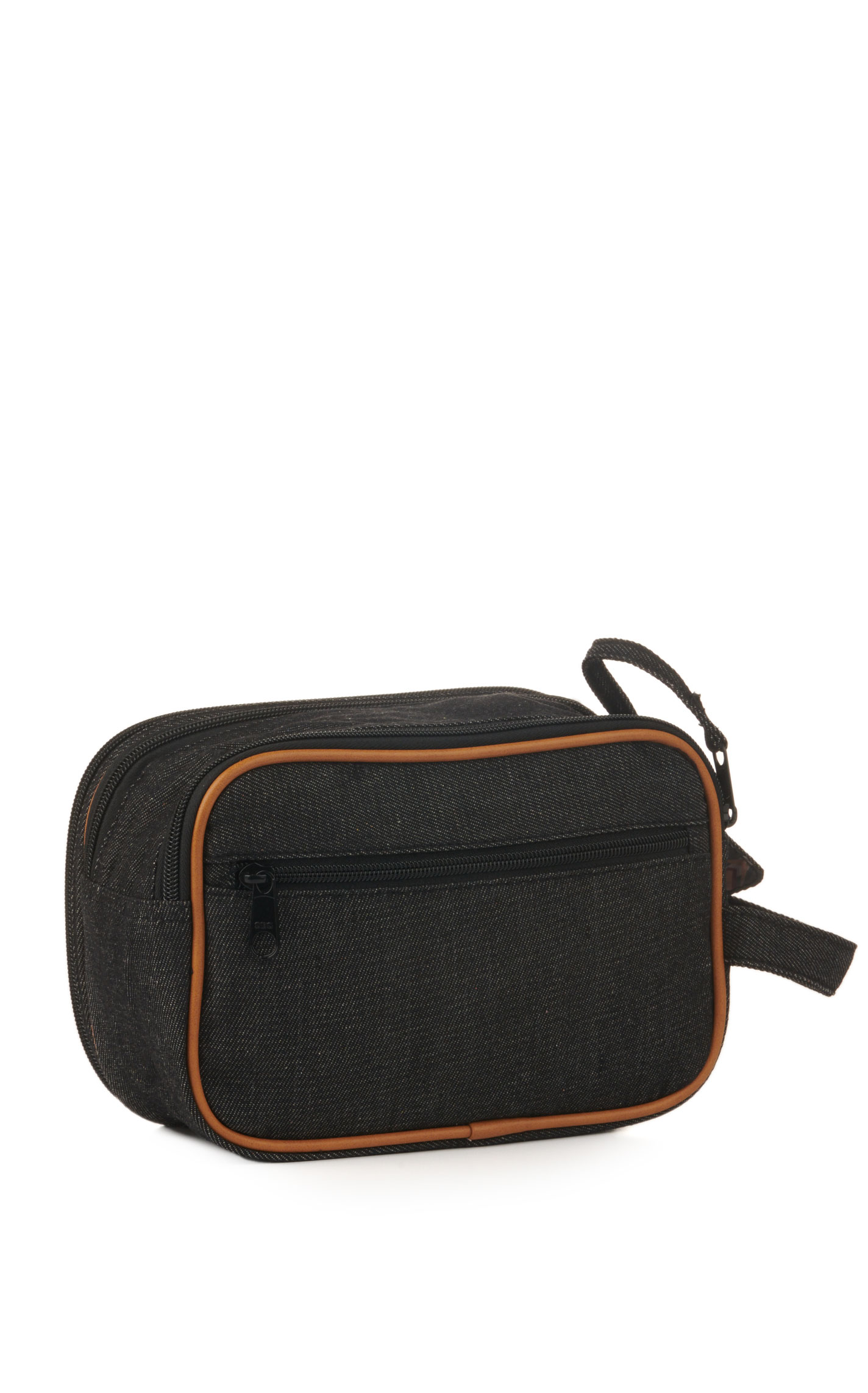Hooey Black Denim Leather Trim Doppler Kit Toiletry Bag - Image 1