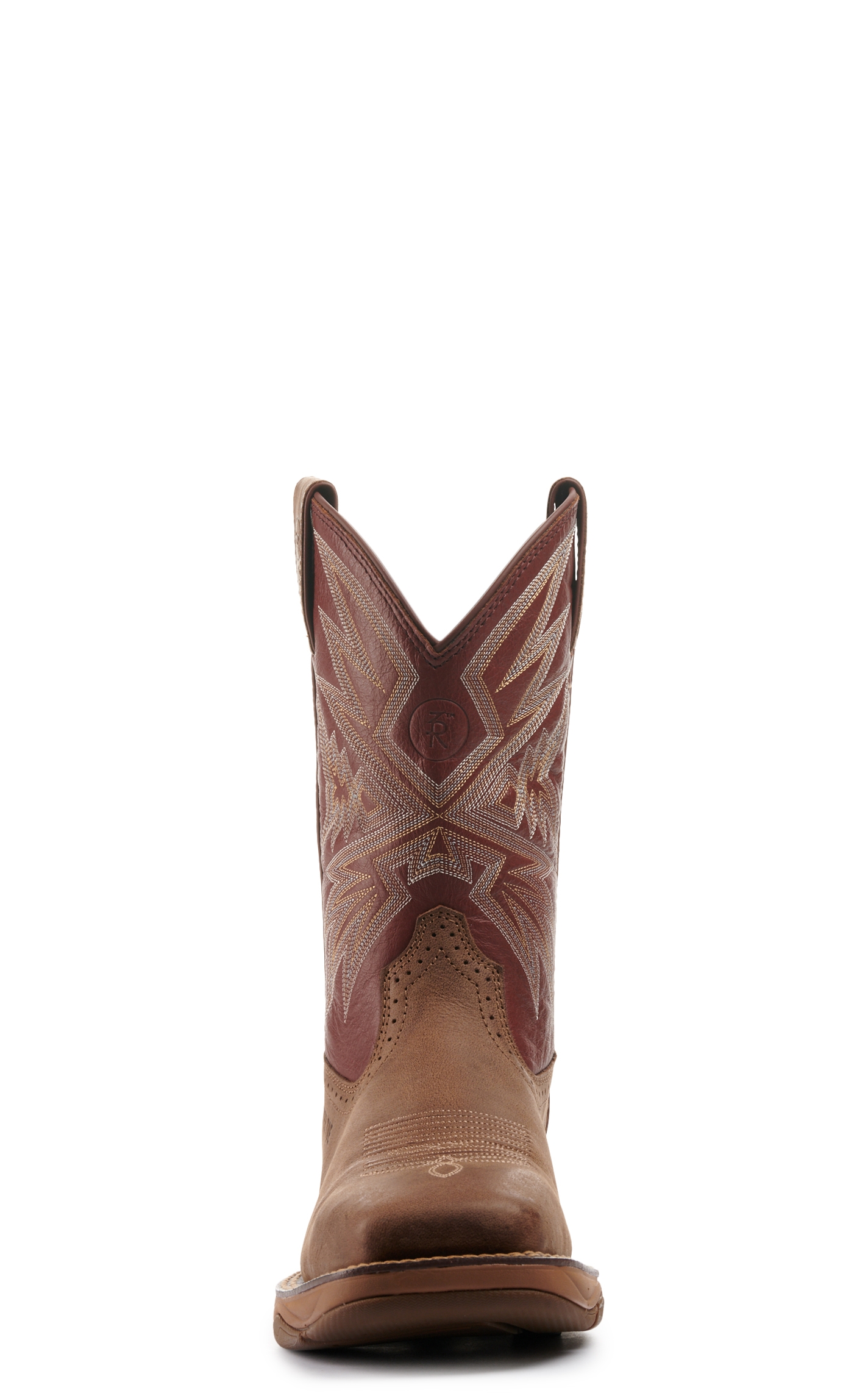 Tony Lama Men's Bartlett Tan and Cognac Wide Square Toe Work Boot - Image 1