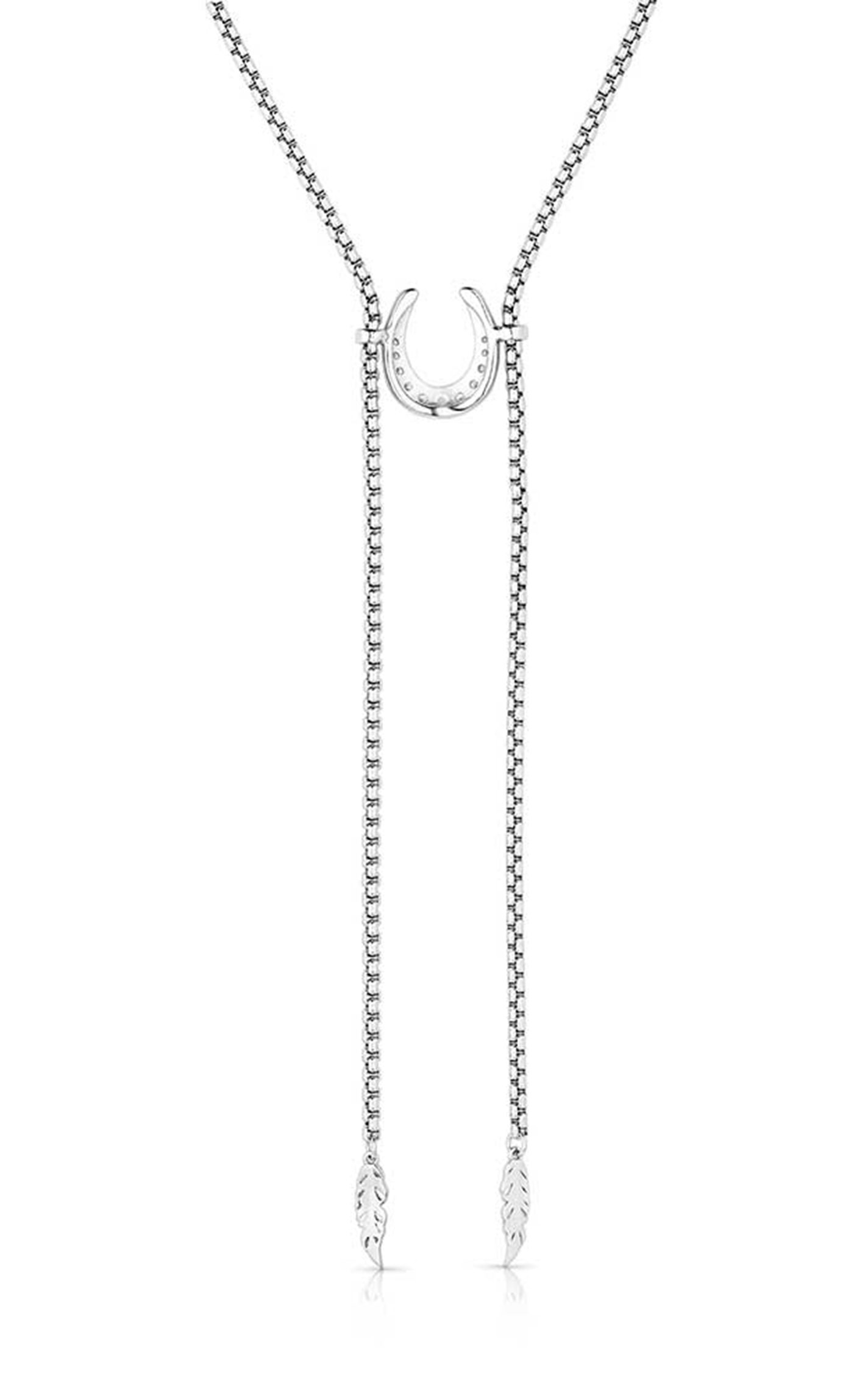 Montana Silversmiths Between Luck Horseshoe Bolo Necklace - Image 1