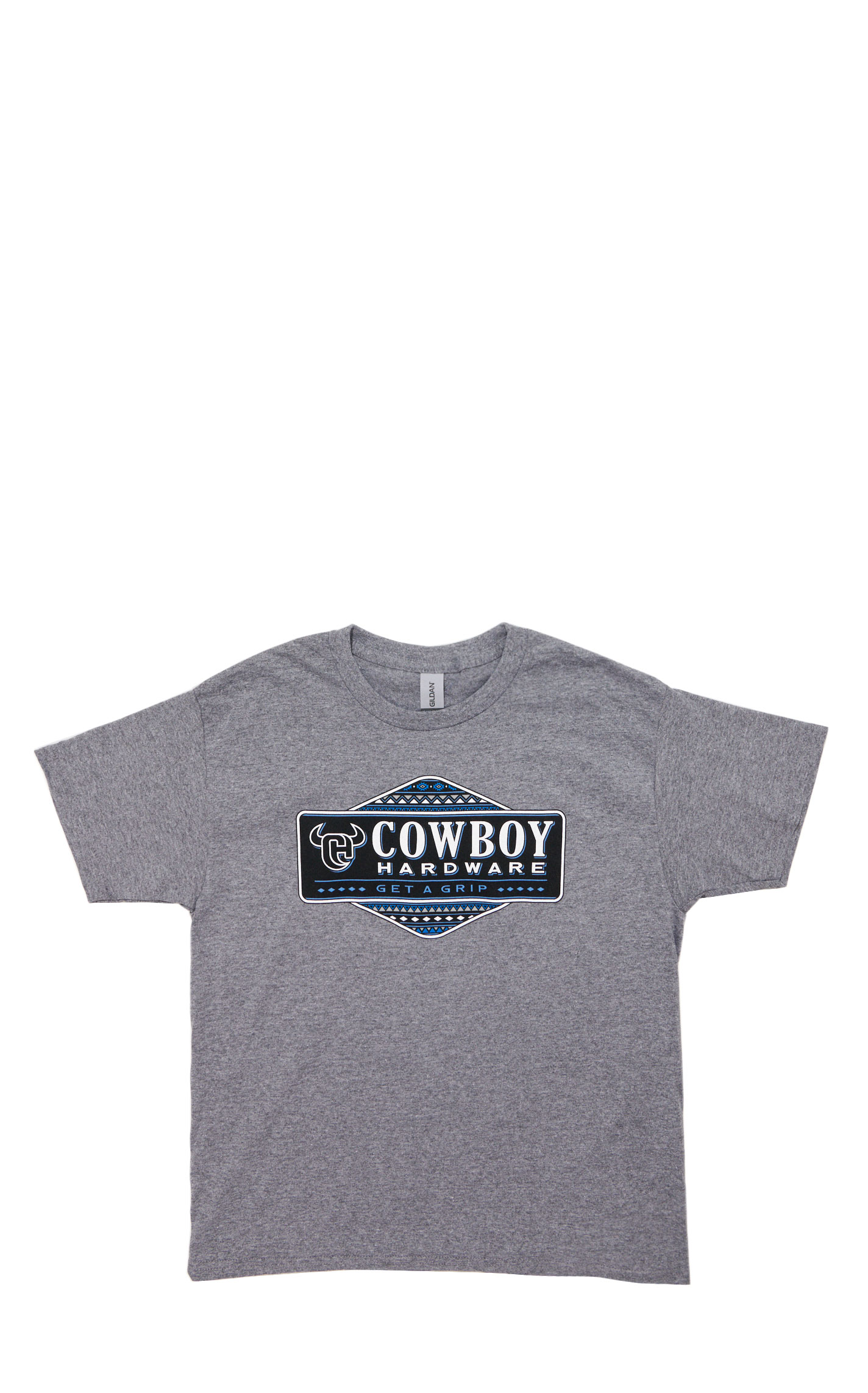 Cowboy Hardware Boy's Gray Aztec Graphic T-Shirt - Image 1