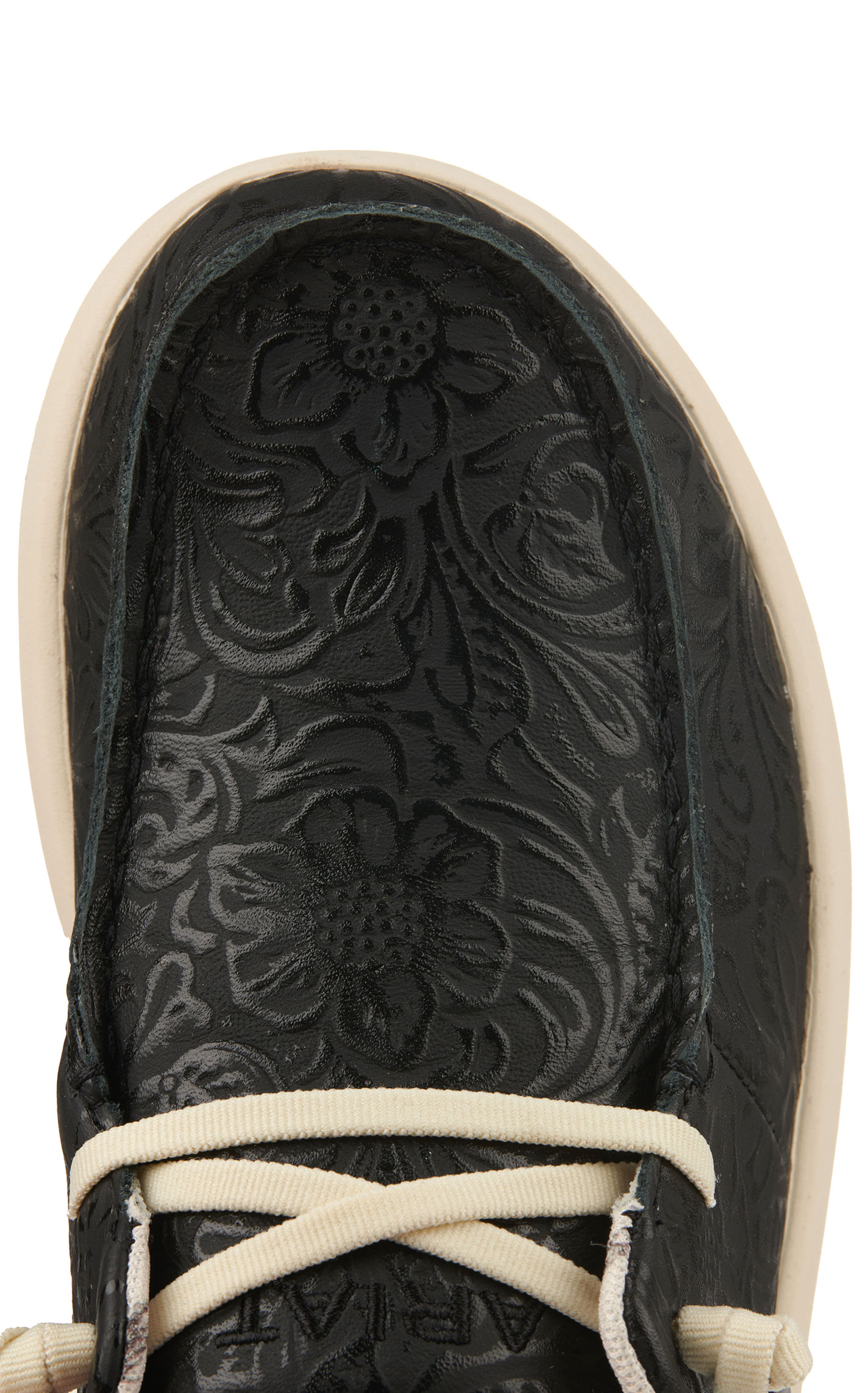 Ariat Women's Hilo Black Floral Embossed Moc Toe Lace Up Casual Shoe - Image 1