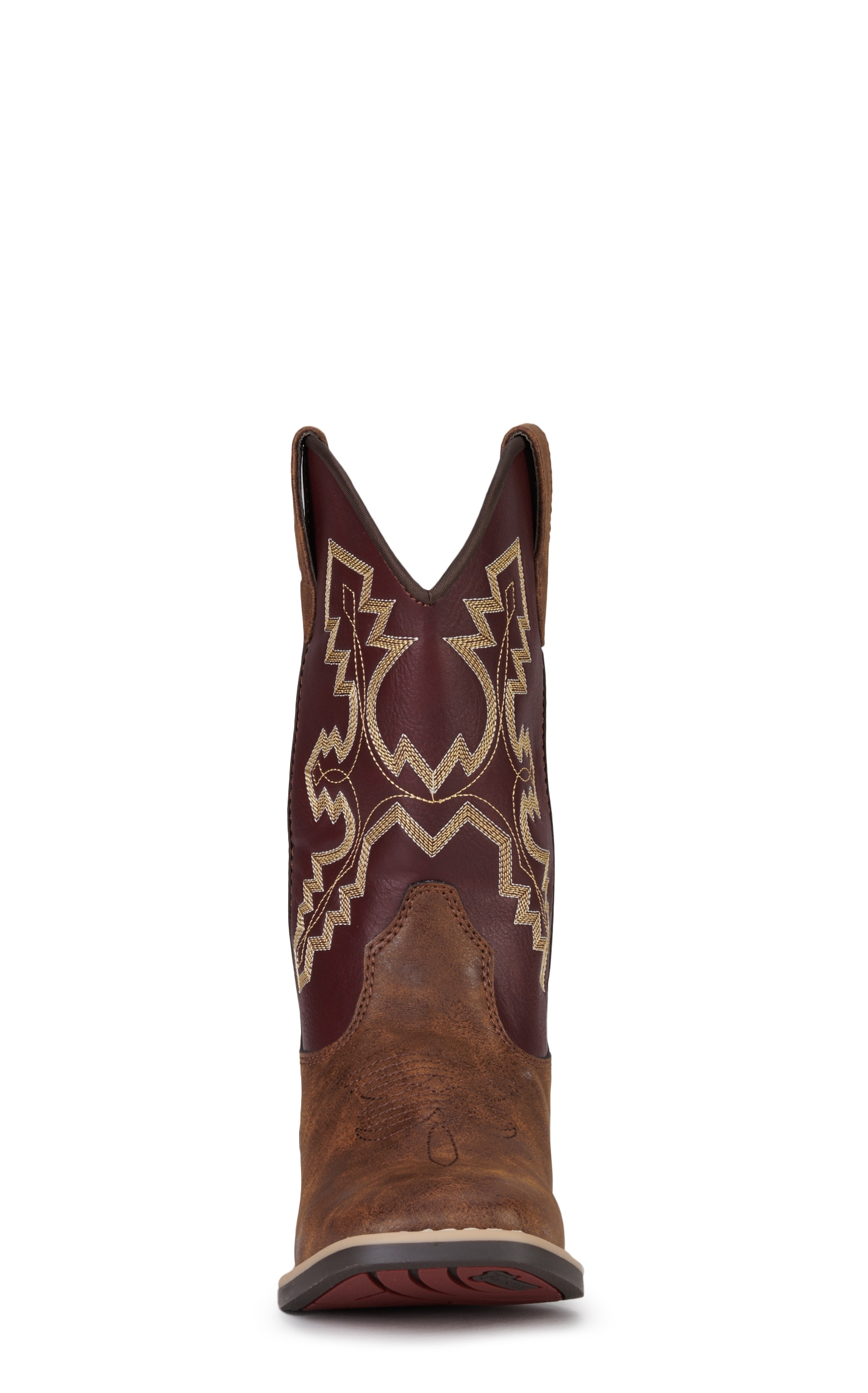 Twister Boys' Blake Brown and Burgundy Square Toe Cowboy Boots - Image 1