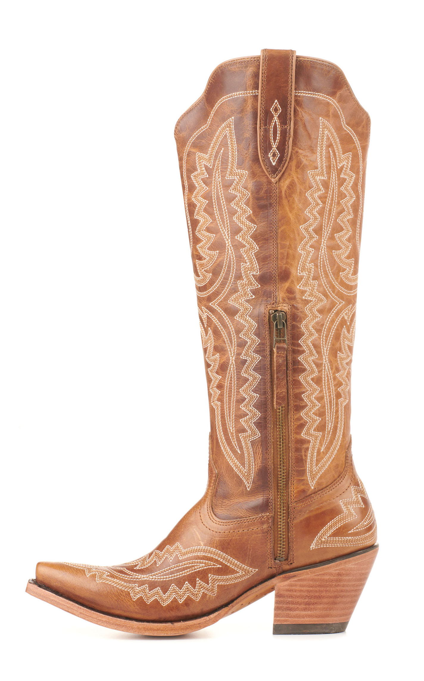 Ariat Women's Casanova Whiskey Brown Snip Toe Tall Cowboy Boots - Image 1