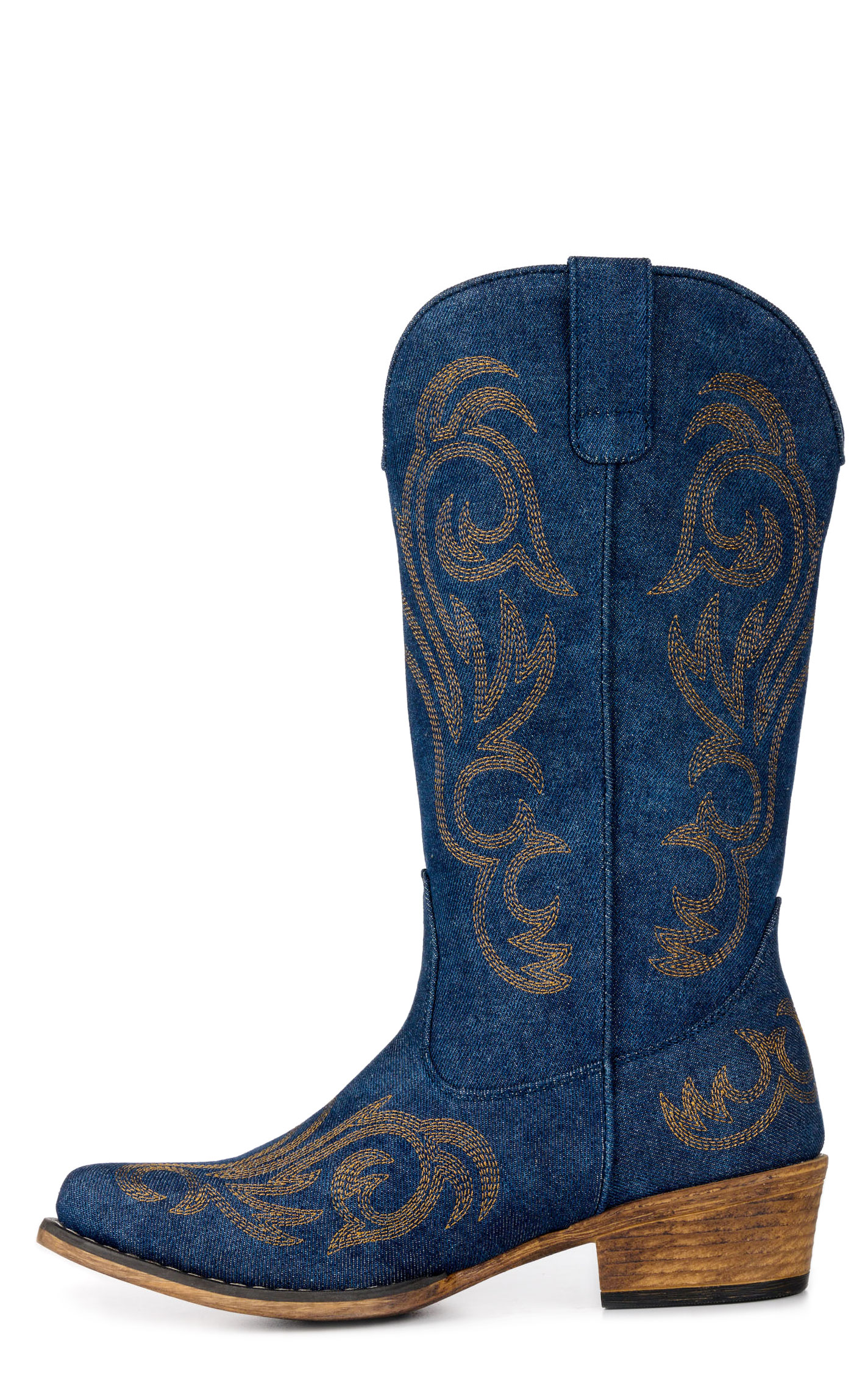 Roper Women's Riley Denim Snip Toe Cowboy Boots - Image 1