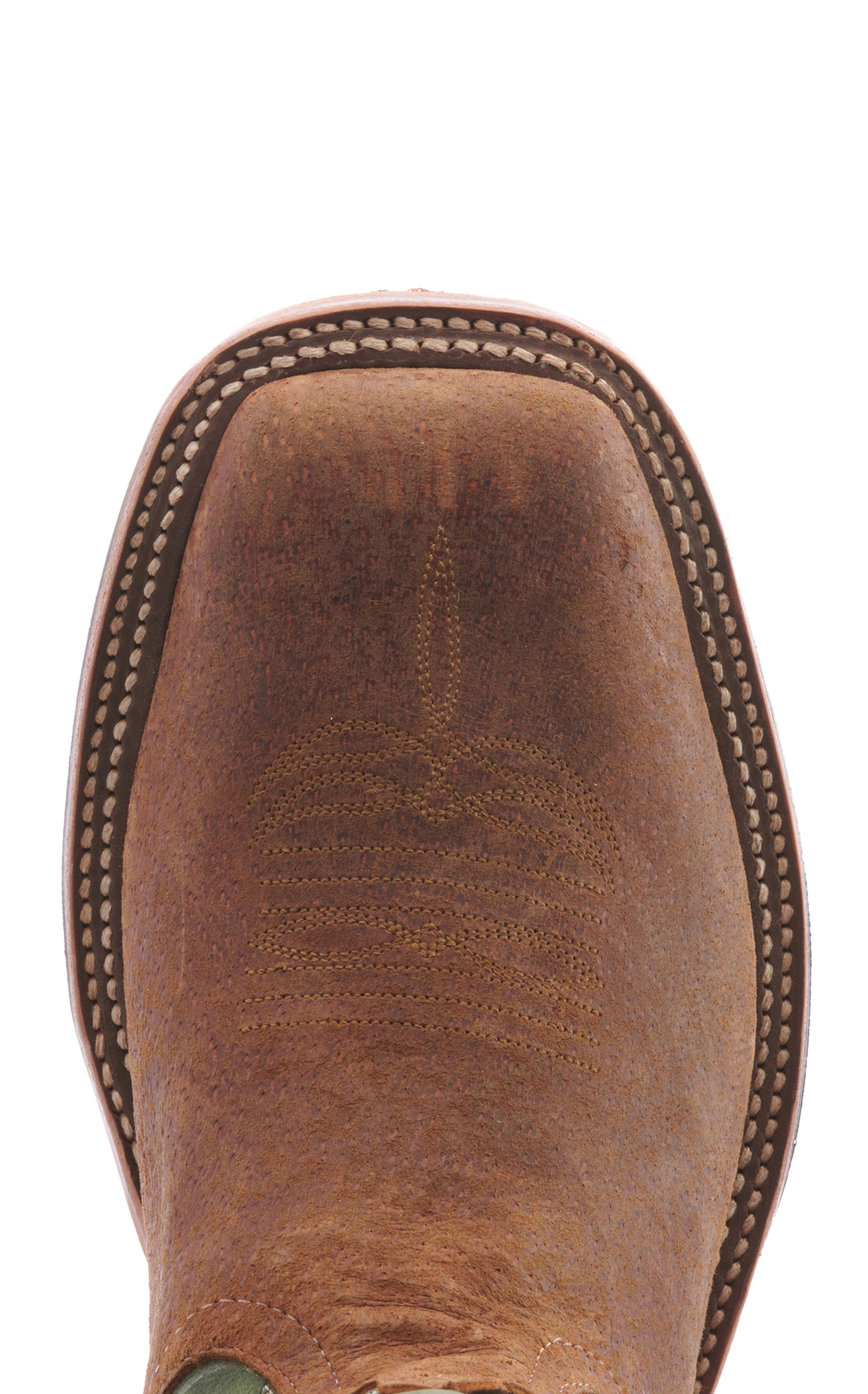 Anderson Bean Men's Havana Boar Rust and Moss Maddog Wide Square Toe Cowboy Boot - Image 1