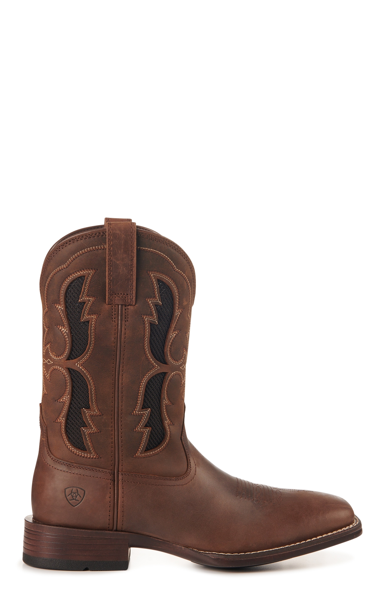 Ariat Men's Dash VentTEK Ultra Distressed Brown Bantamweight Square Toe Cowboy Boots - Image 1