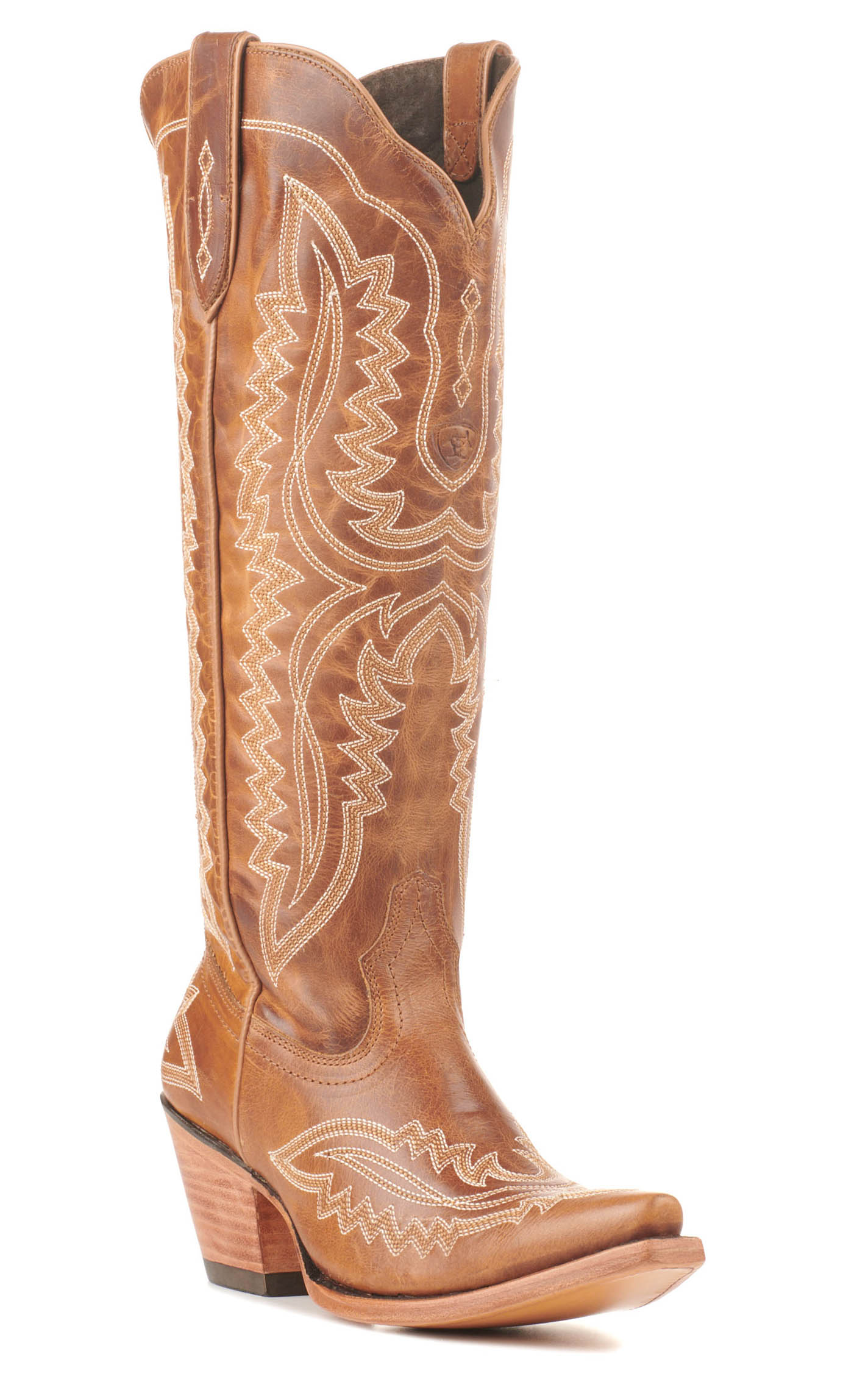Ariat Women's Casanova Whiskey Brown Snip Toe Tall Cowboy Boots - Image 1